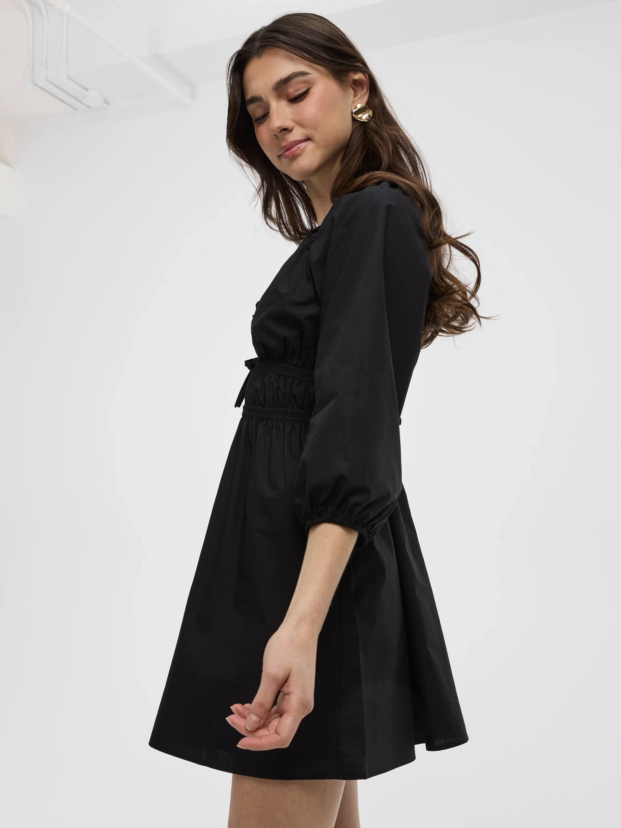 V-Neck Mini Dress - Image 3