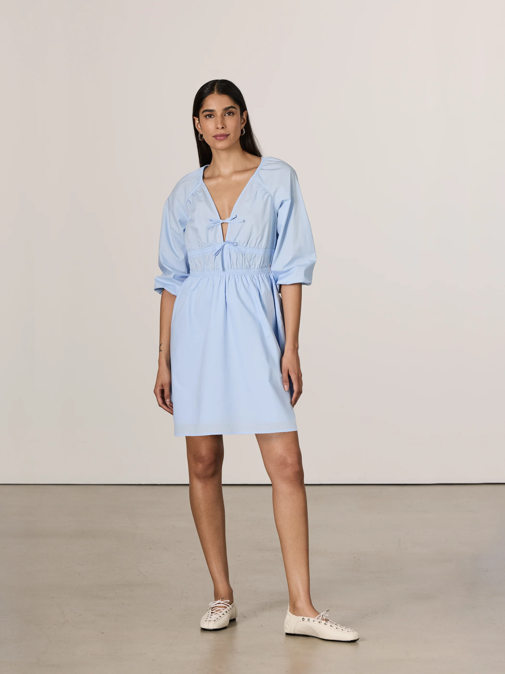 V-Neck Mini Dress - Image 5