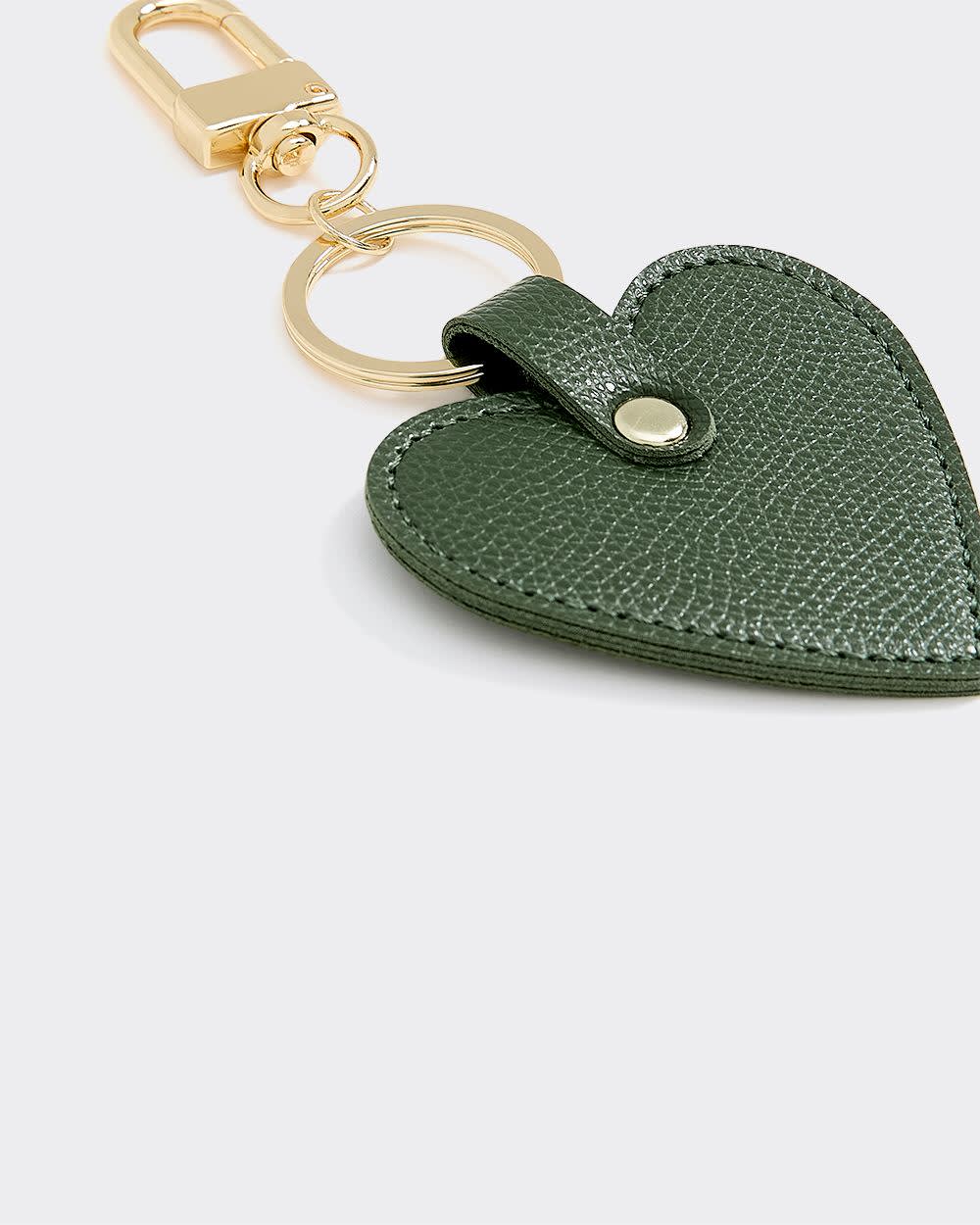 Faux Leather Heart Bag Charm - Image 4