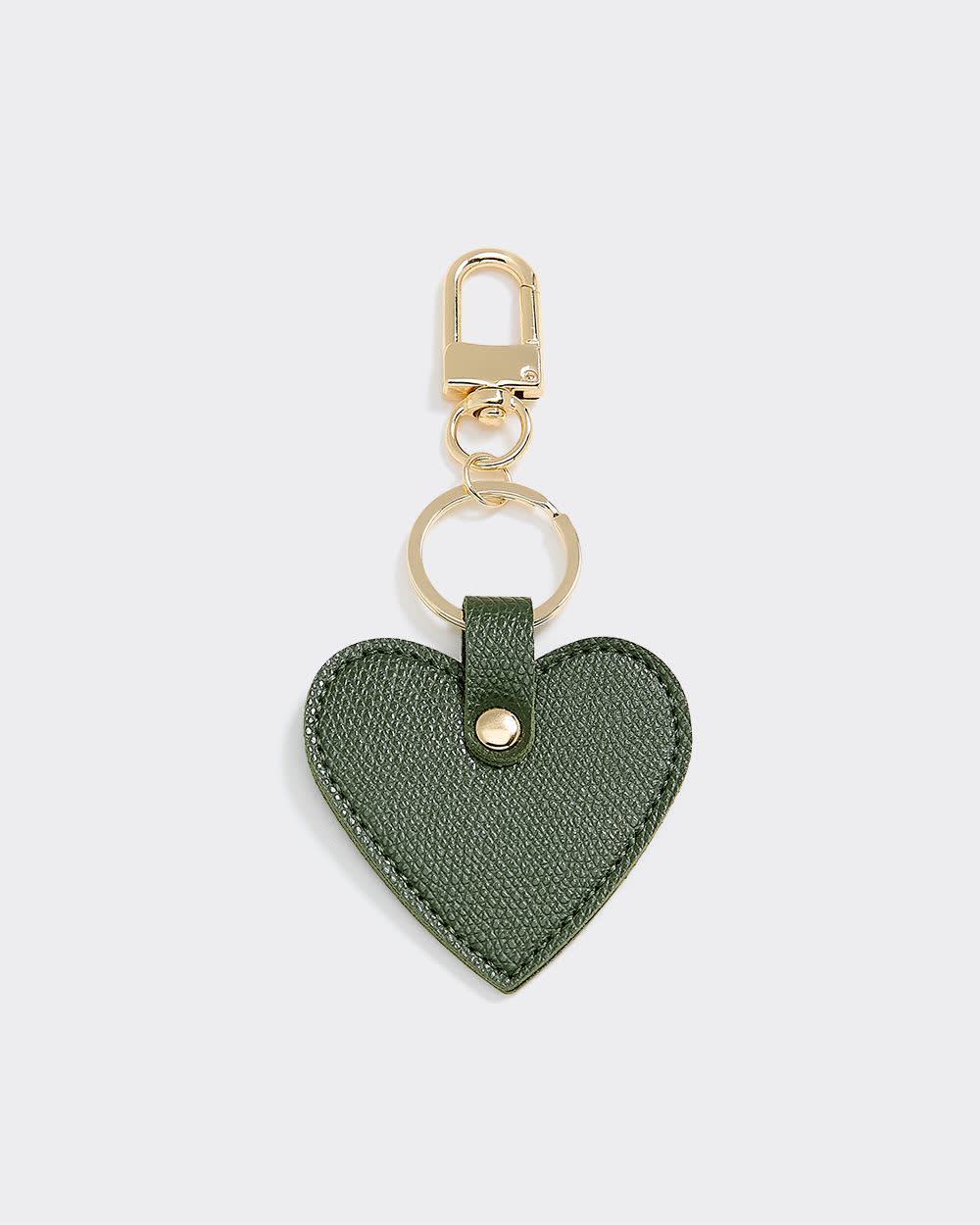 Faux Leather Heart Bag Charm - Image 5