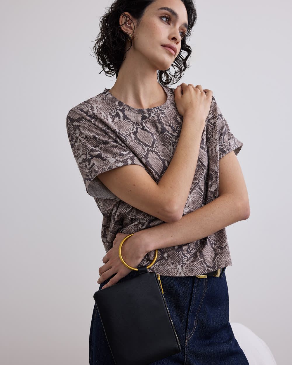 Extended-Sleeve Crew-Neck T-Shirt - Image 3