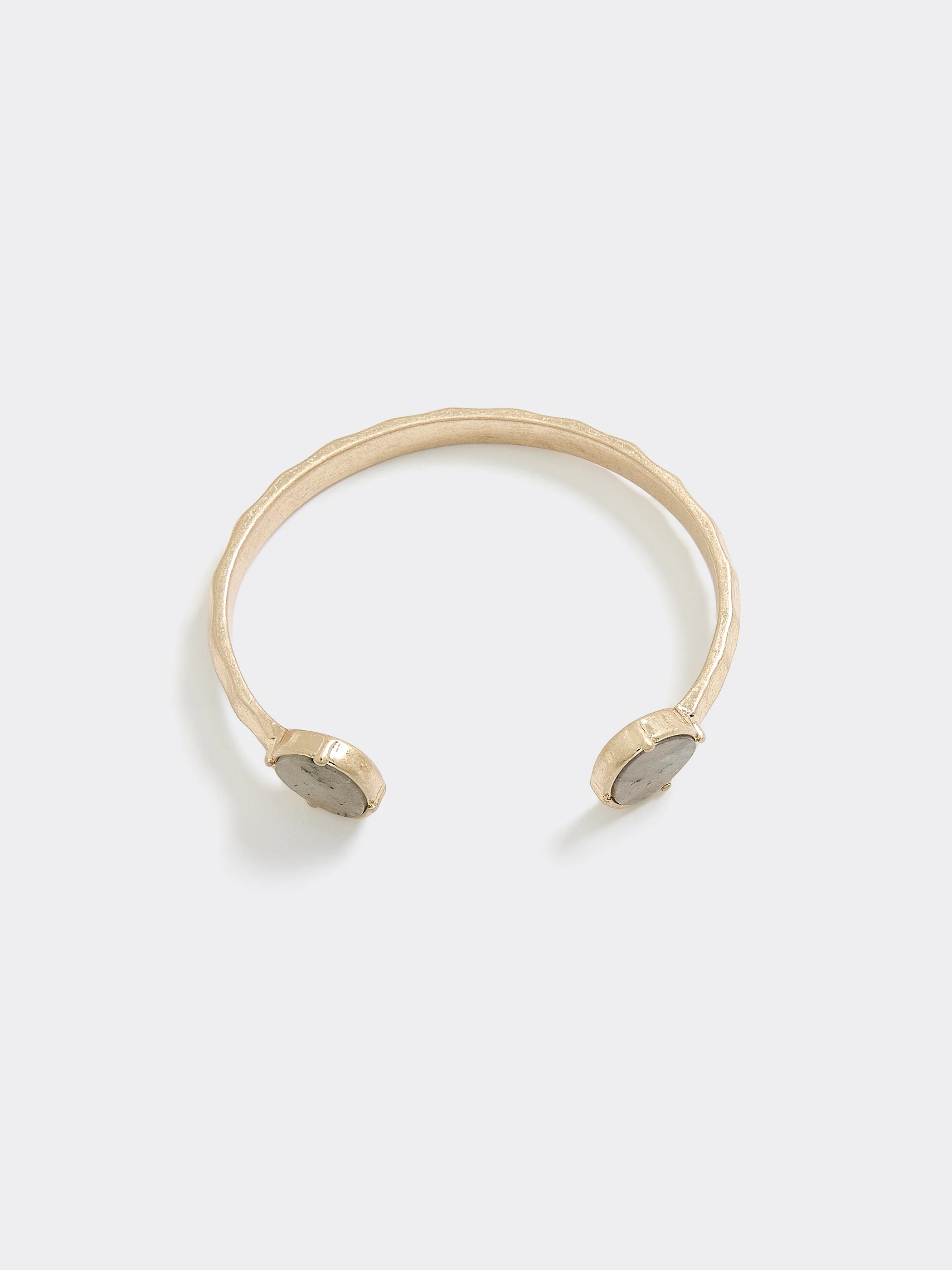 Open Cuff Bracelet with Semi-Precious Stones