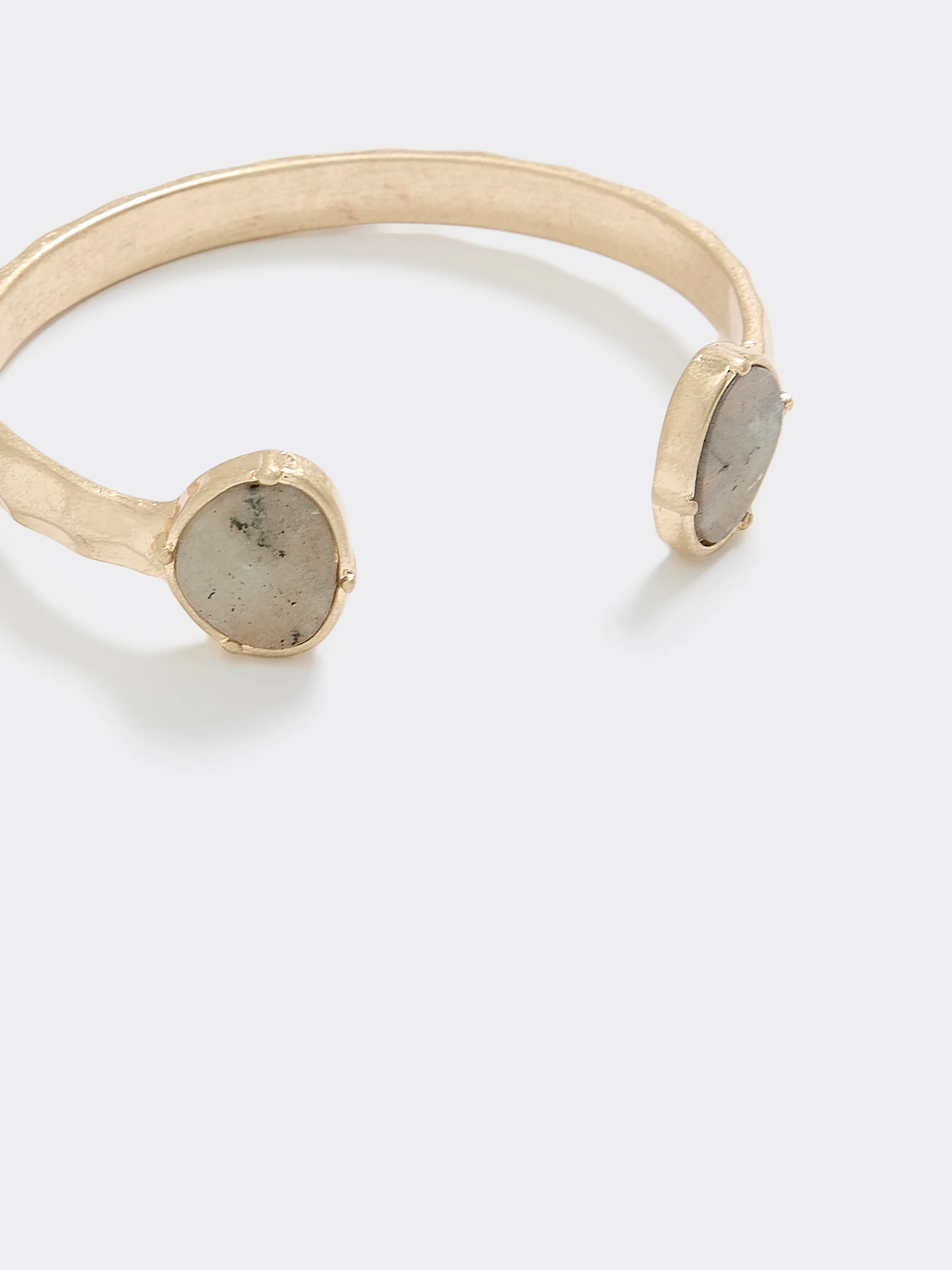 Open Cuff Bracelet with Semi-Precious Stones - Image 2