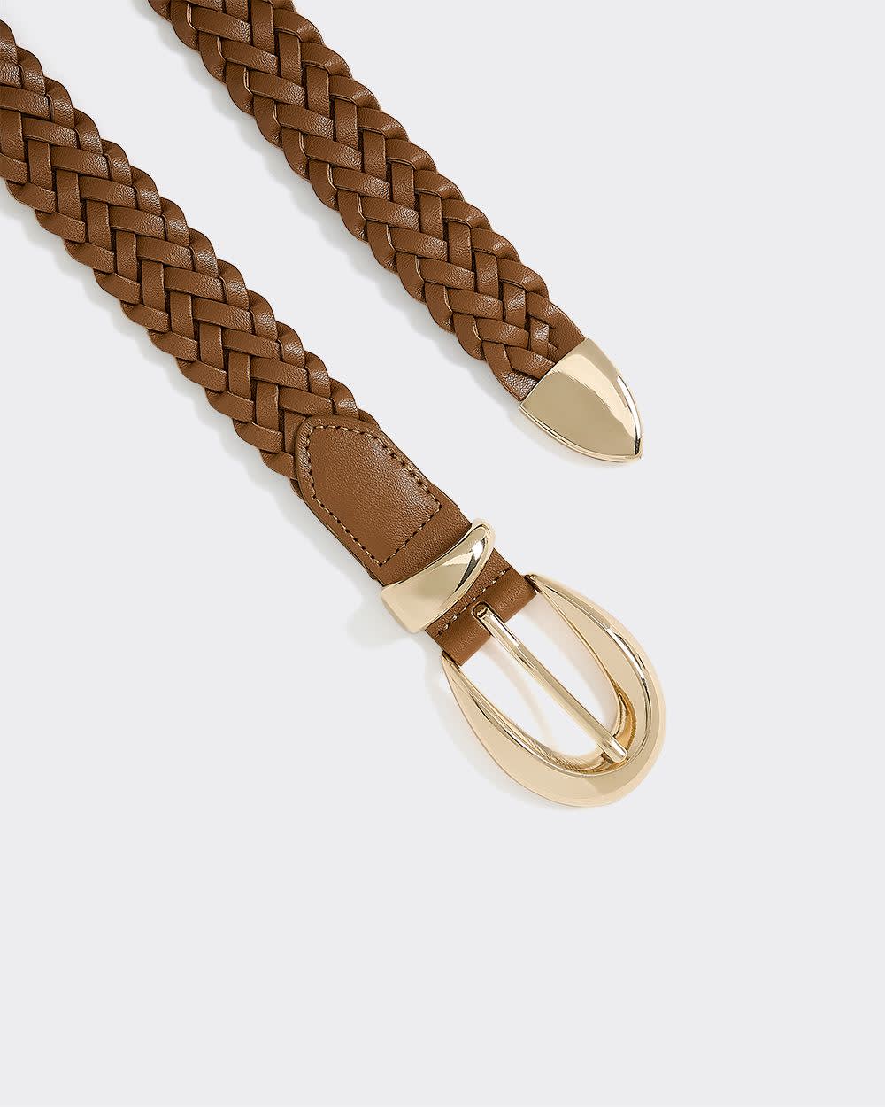 Braided Faux Leather Belt - Image 6