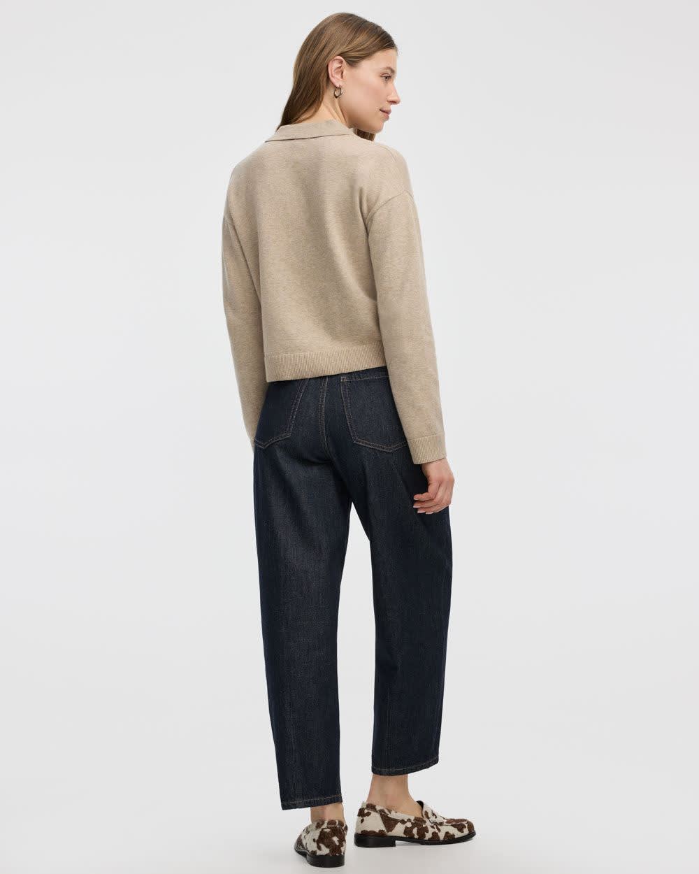 Long-Sleeve Polo Cardigan - Image 6