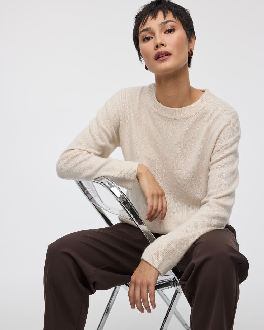 Cashmere-Blend Crew-Neck Pullover - Image 3