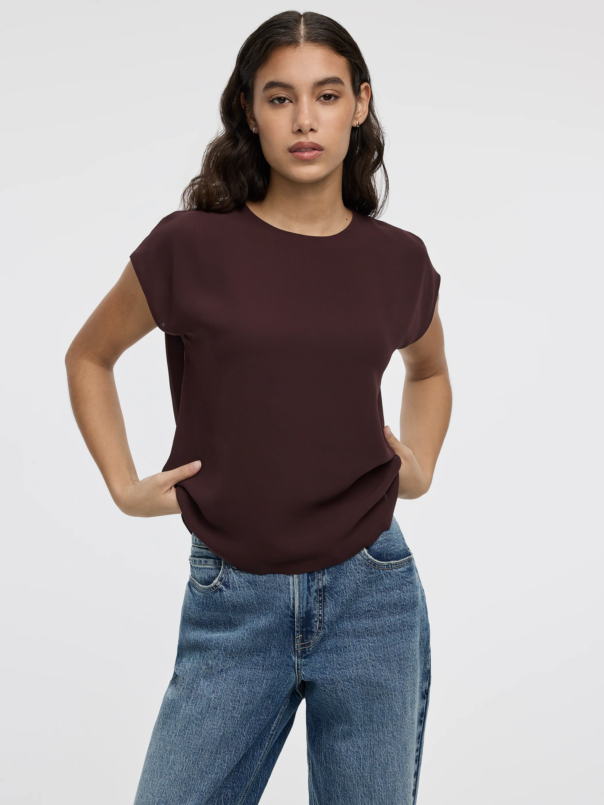 Short-Sleeve Crew-Neck Blouse - Image 13
