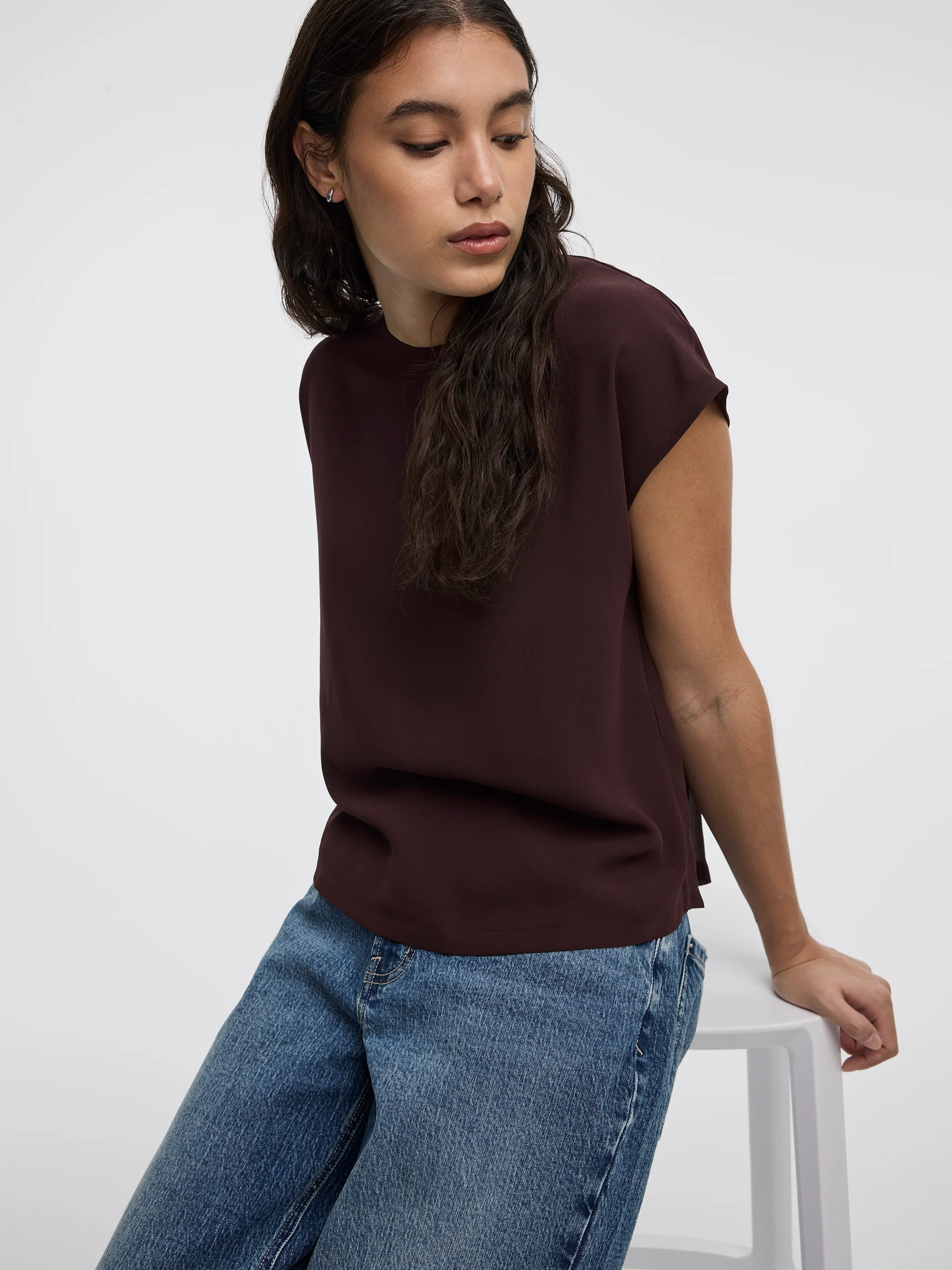 Short-Sleeve Crew-Neck Blouse - Image 16