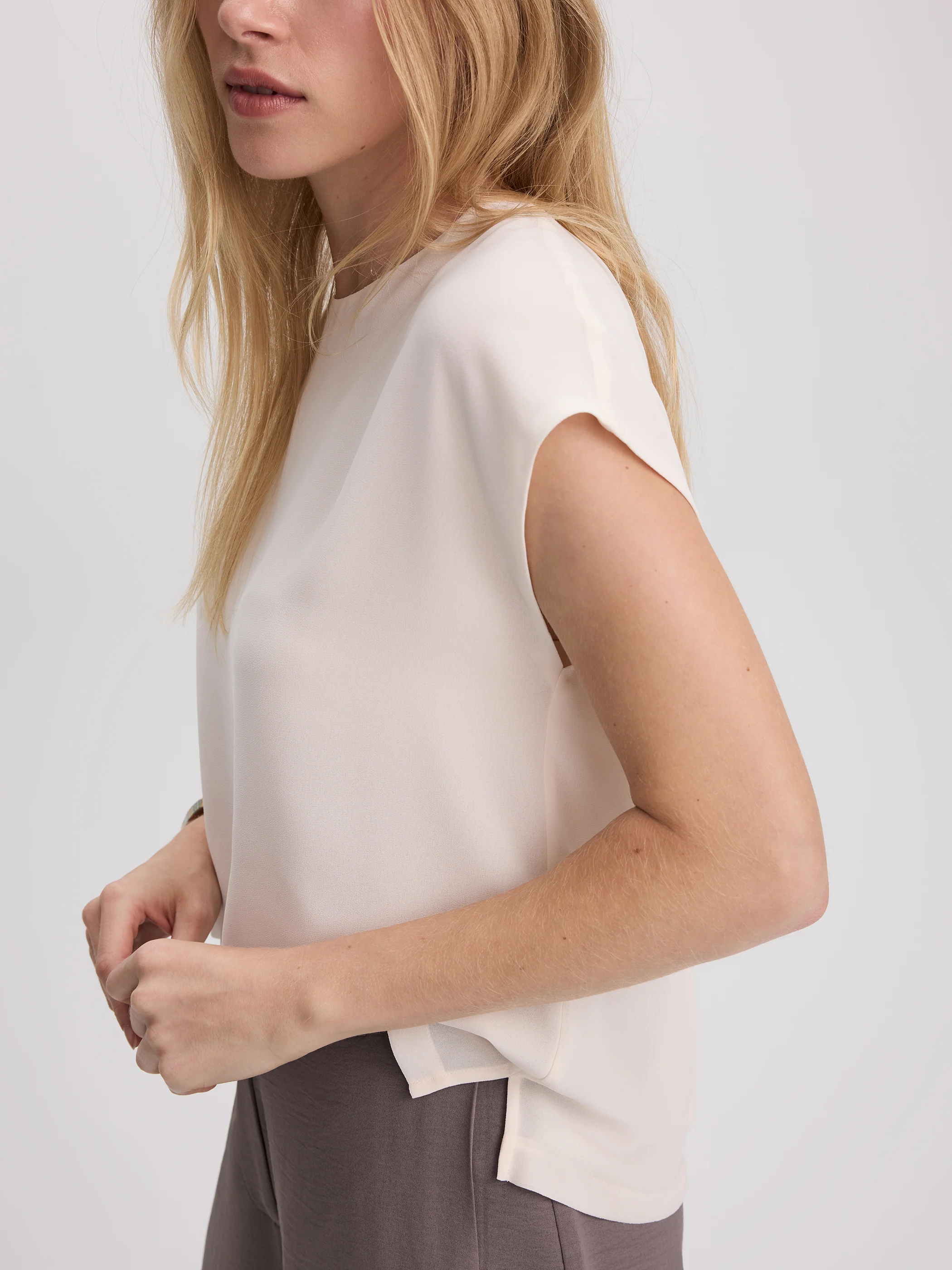 Short-Sleeve Crew-Neck Blouse - Image 2