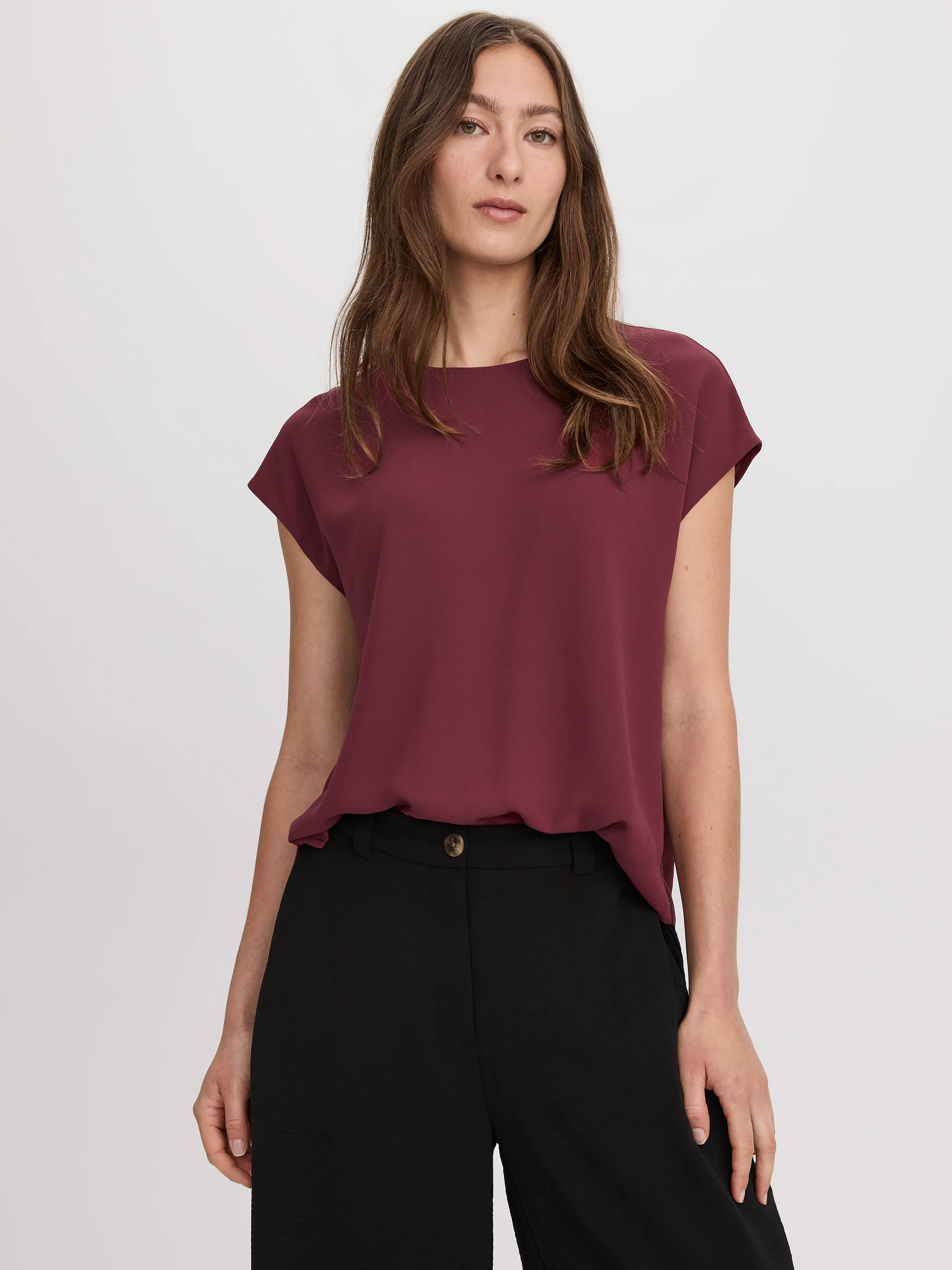 Short-Sleeve Crew-Neck Blouse - Image 5