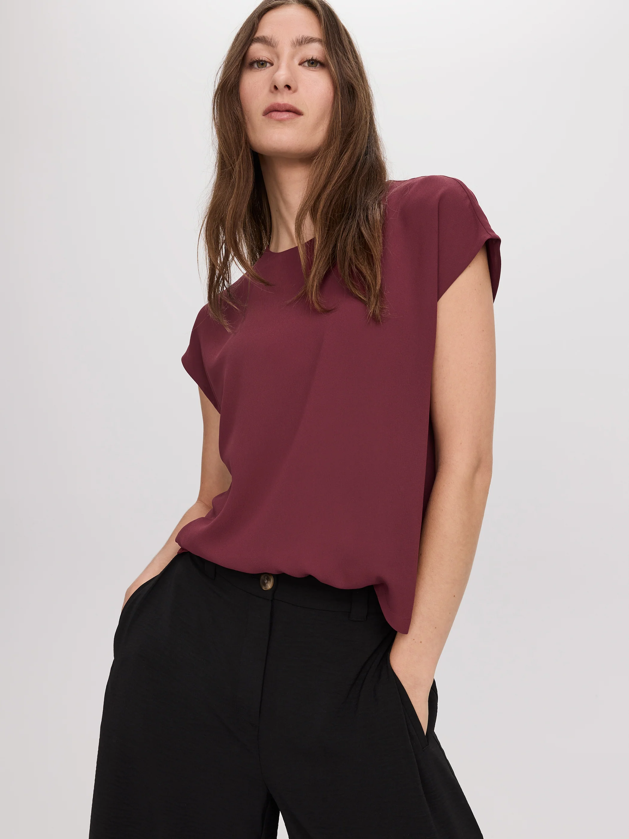 Short-Sleeve Crew-Neck Blouse - Image 8
