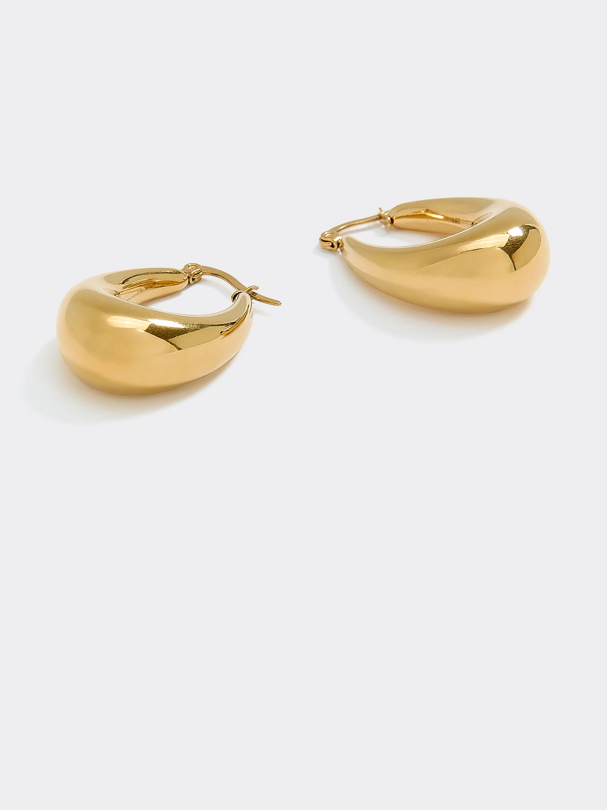 Stainless Steel Chunky Oval Hoops