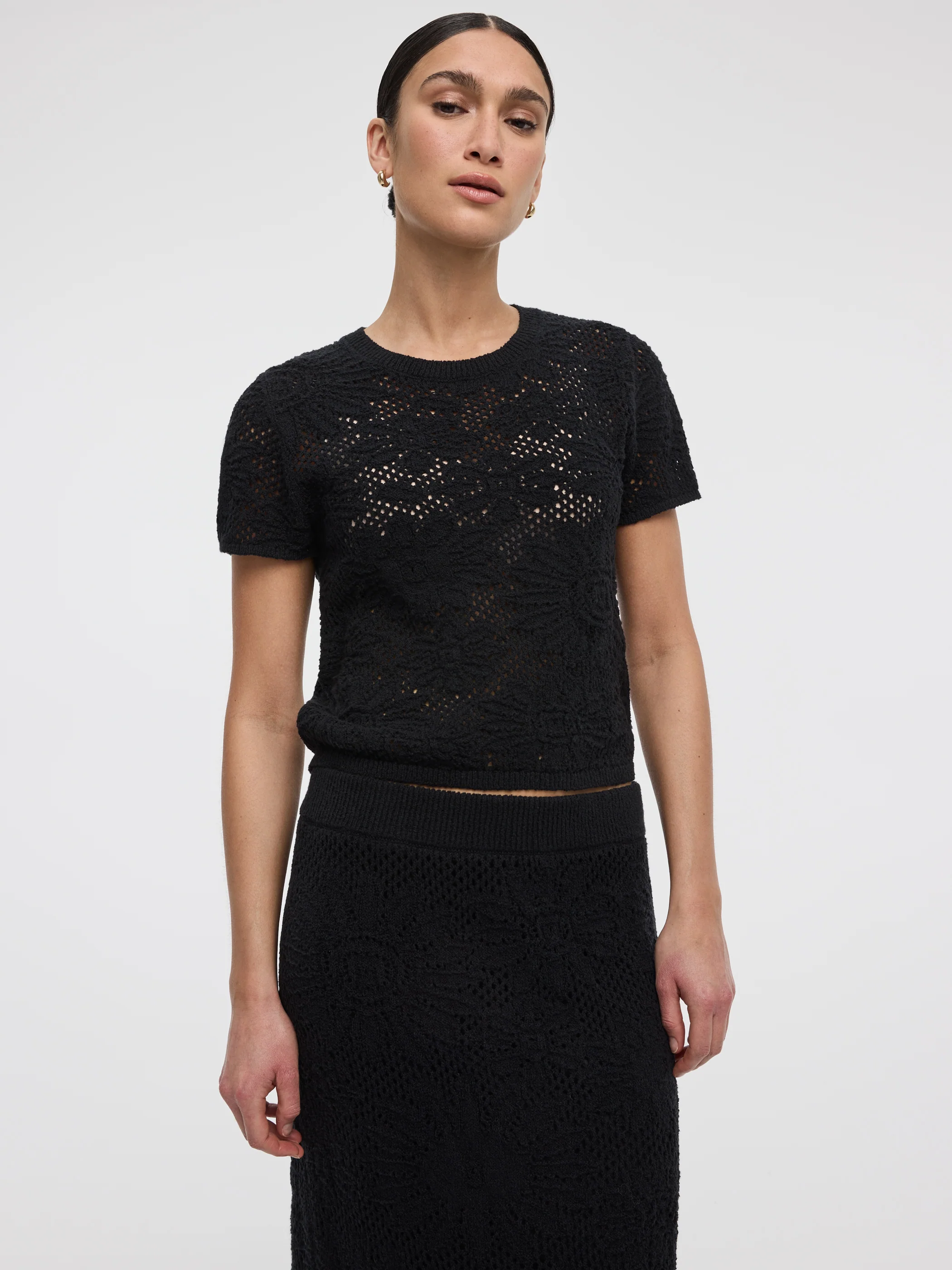 Short-Sleeve Crew-Neck Pullover