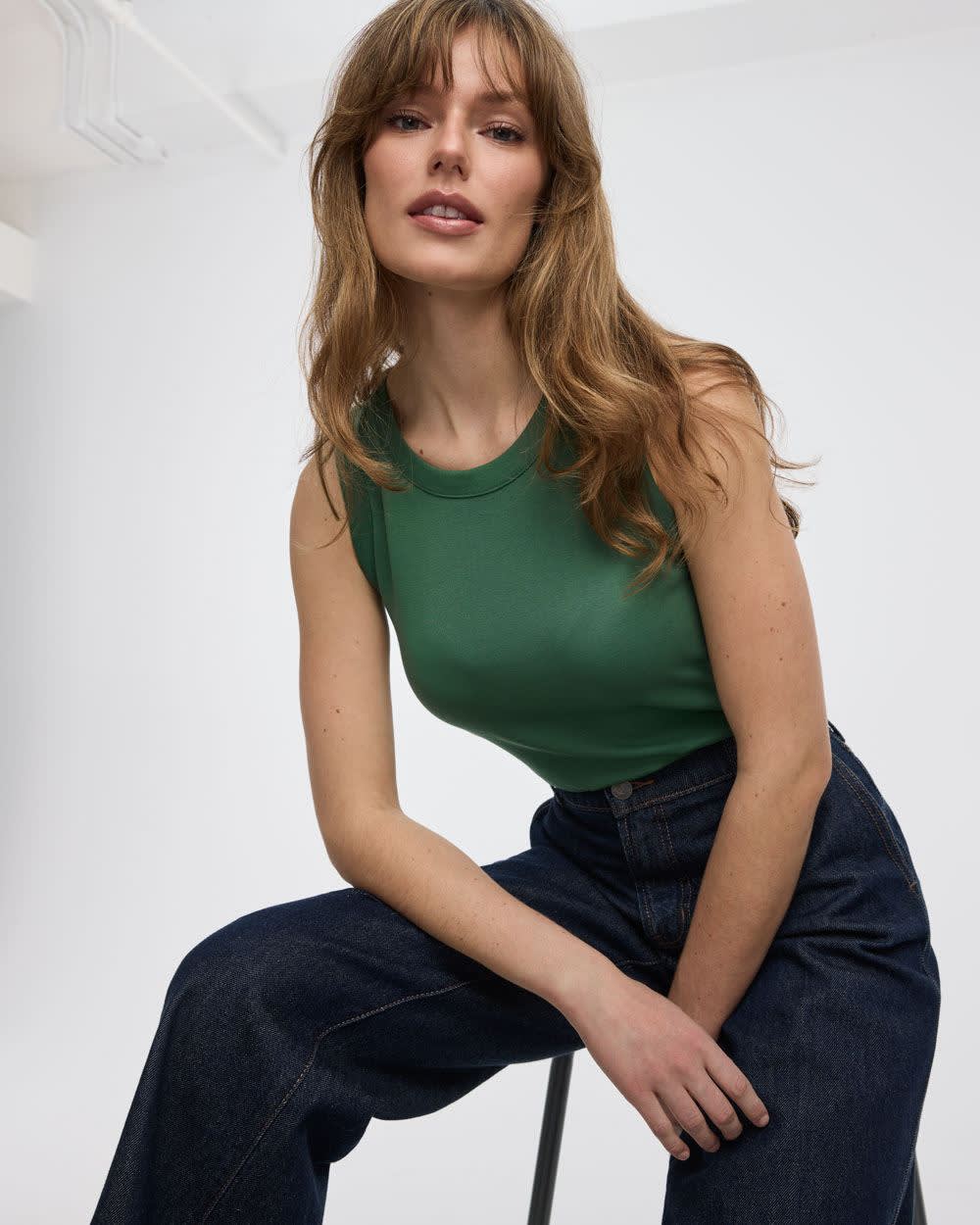 Ribbed Crew-Neck Tank - R Essentials - Image 31