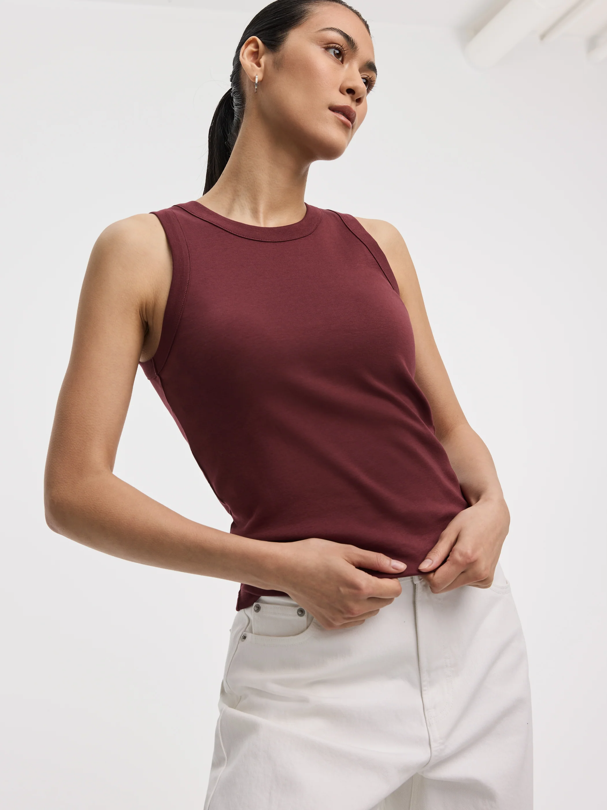 Ribbed Crew-Neck Tank - R Essentials - Image 36