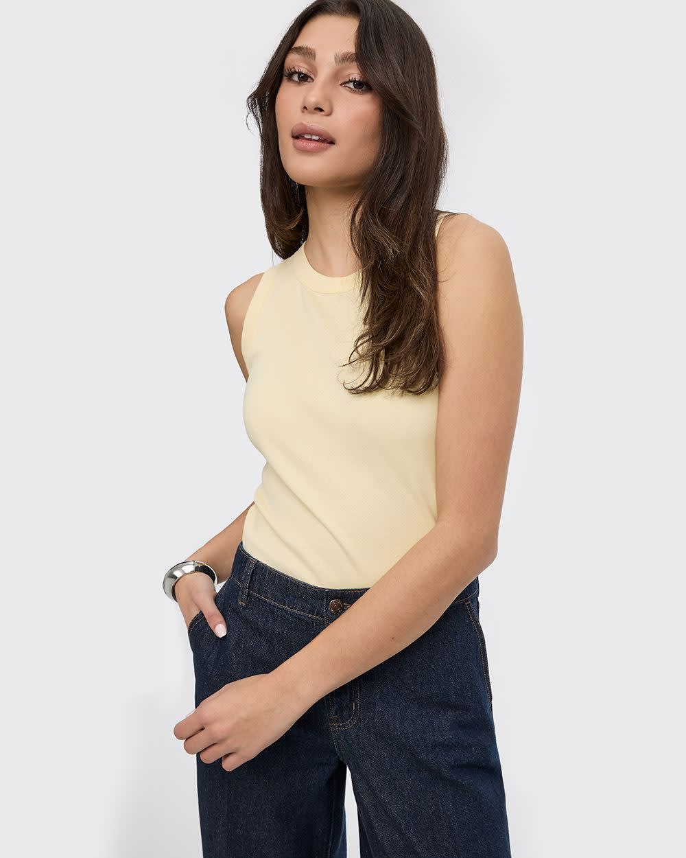 Ribbed Crew-Neck Tank - R Essentials - Image 39