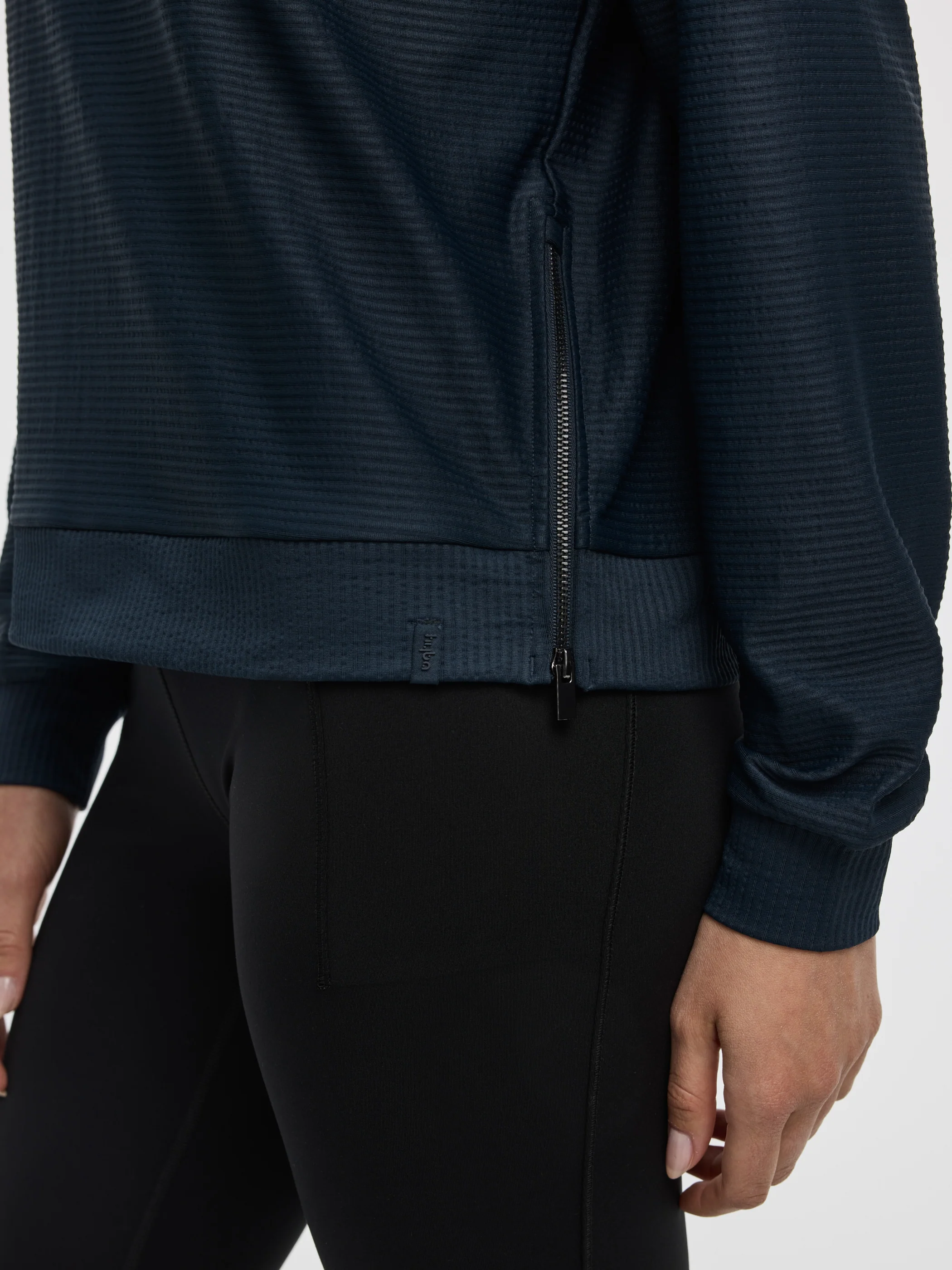 Crew-Neck Sweatshirt with Side Zippers - Hyba - Image 2