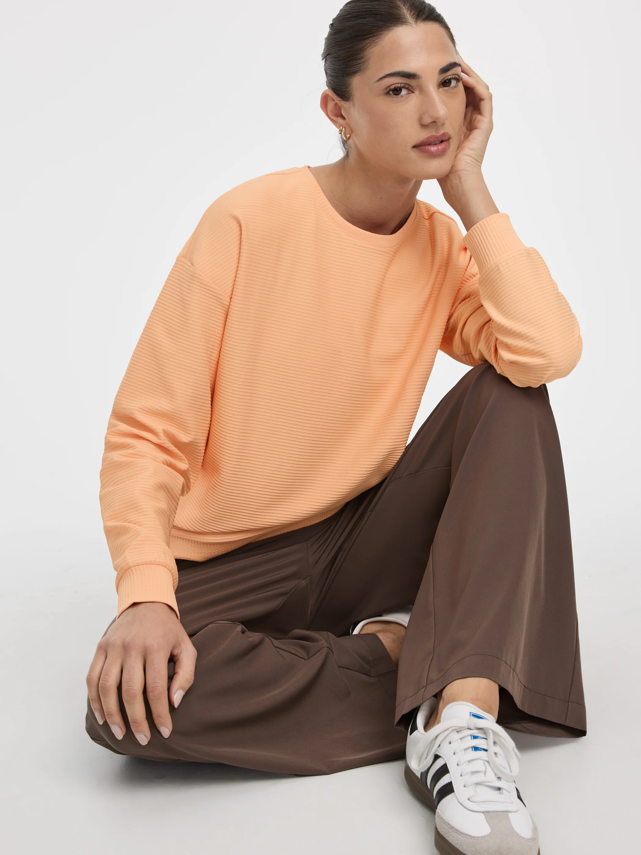 Crew-Neck Sweatshirt with Side Zippers - Hyba - Image 8