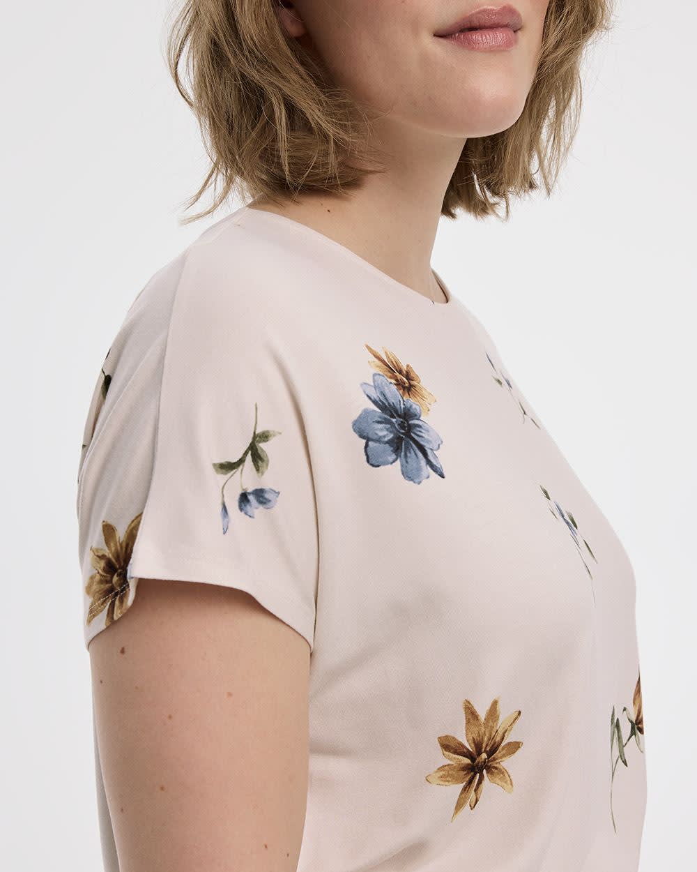 Short-Dolman-Sleeve Boat-Neck T-Shirt - Image 16