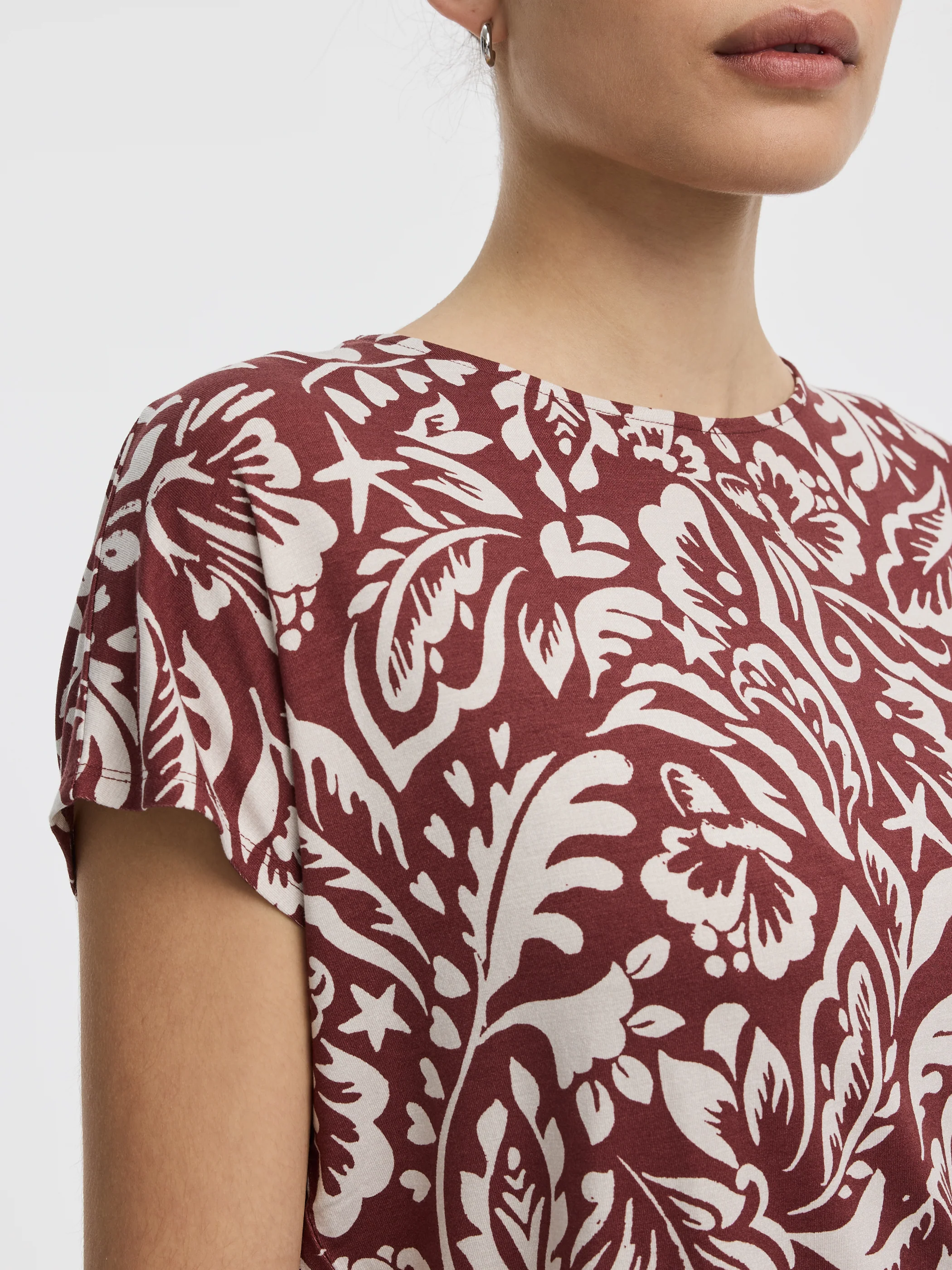 Short-Dolman-Sleeve Boat-Neck T-Shirt - Image 18