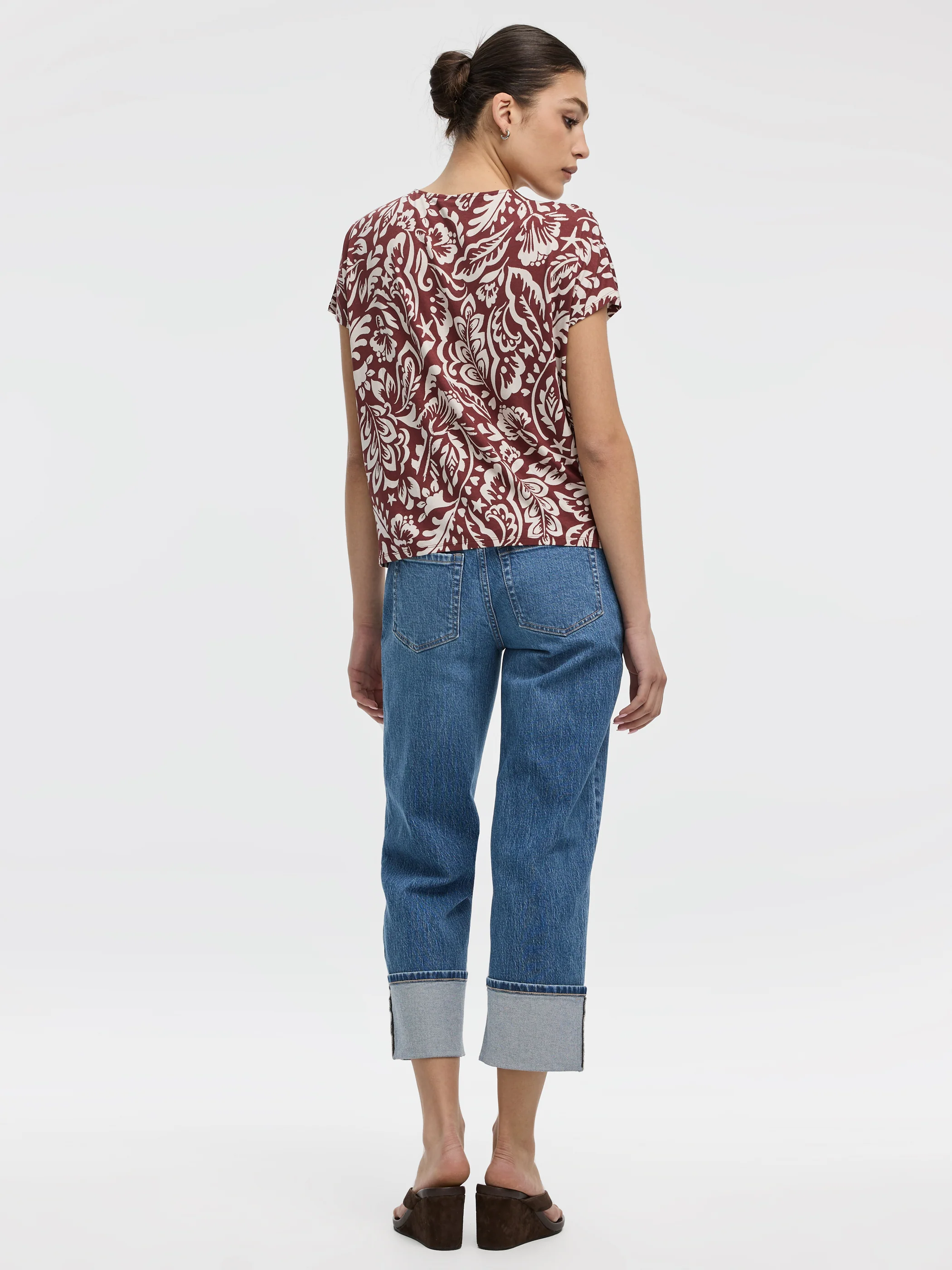 Short-Dolman-Sleeve Boat-Neck T-Shirt - Image 19