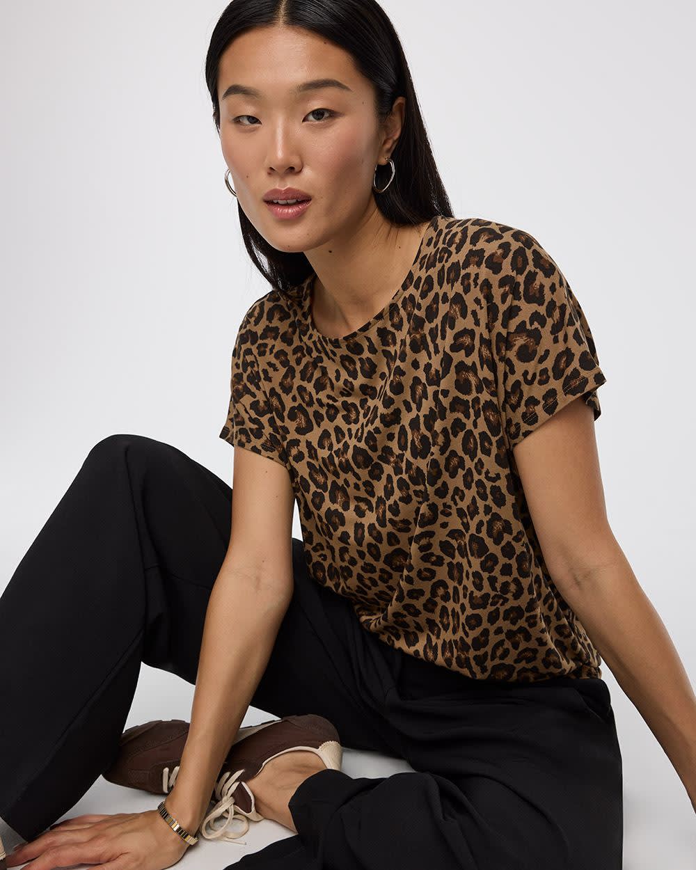 Short-Dolman-Sleeve Boat-Neck T-Shirt - Image 23