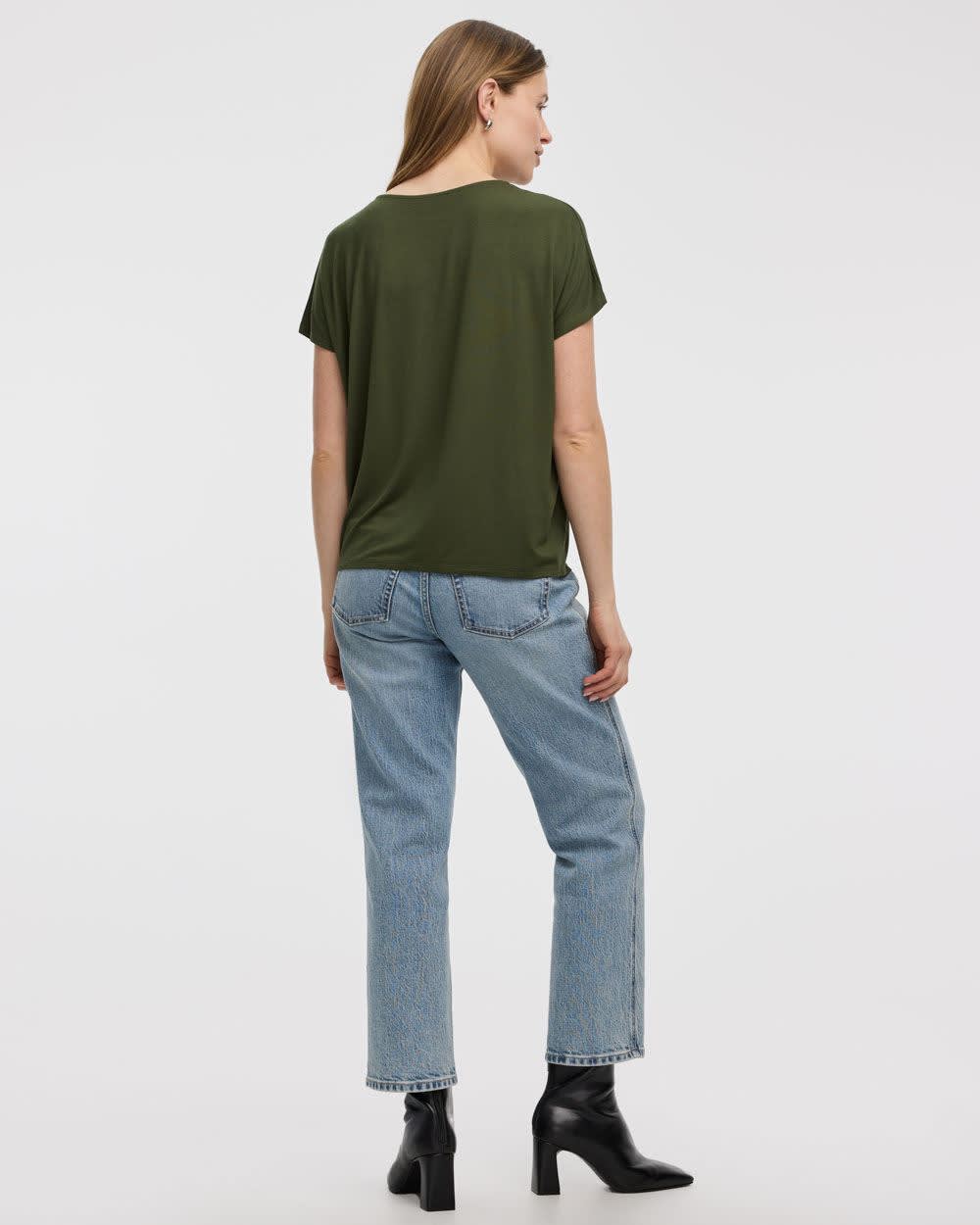 Short-Dolman-Sleeve Boat-Neck T-Shirt - Image 26