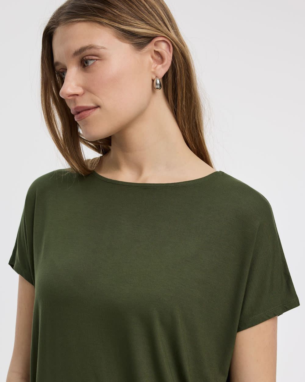 Short-Dolman-Sleeve Boat-Neck T-Shirt - Image 28