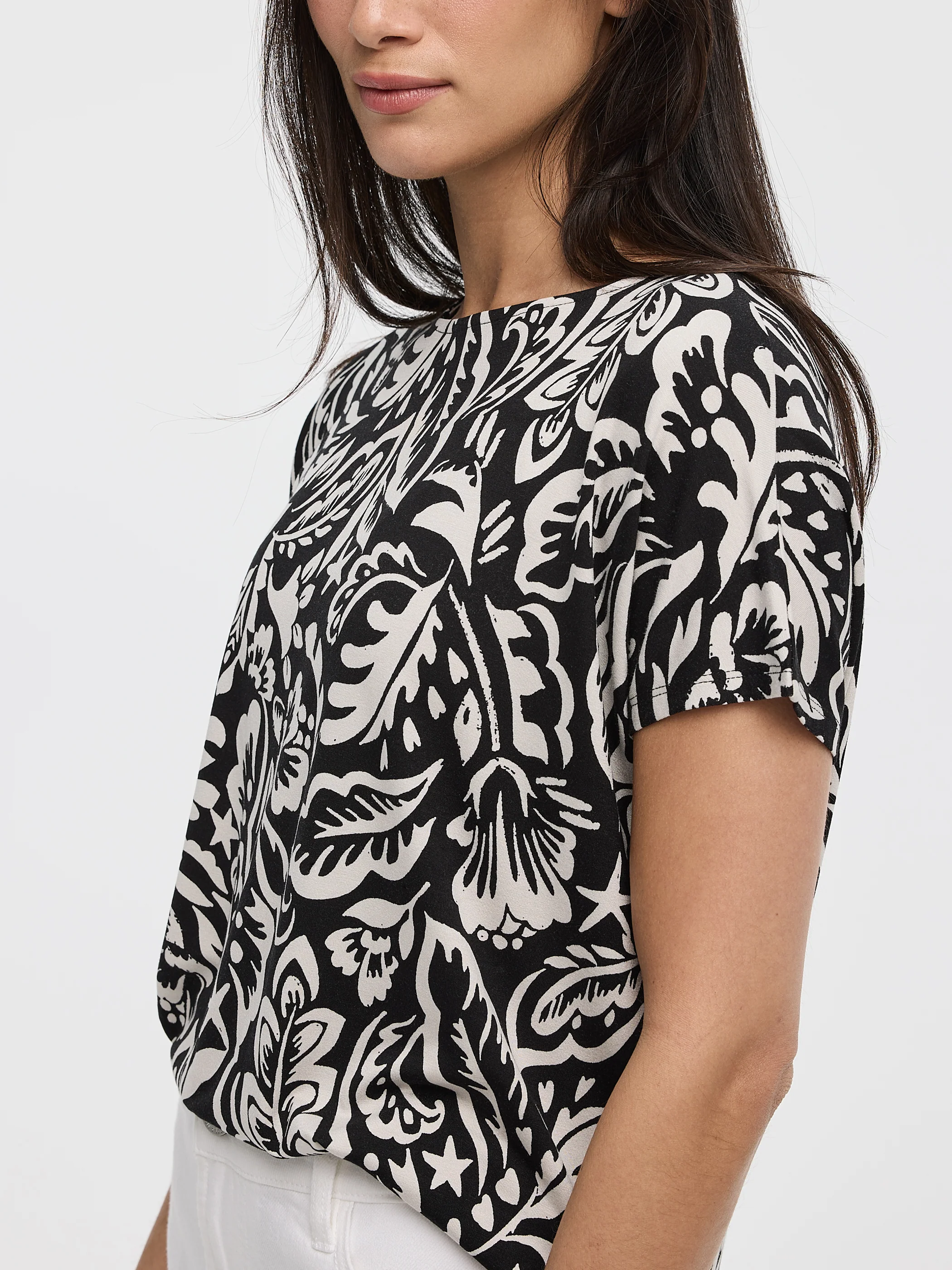 Short-Dolman-Sleeve Boat-Neck T-Shirt - Image 30