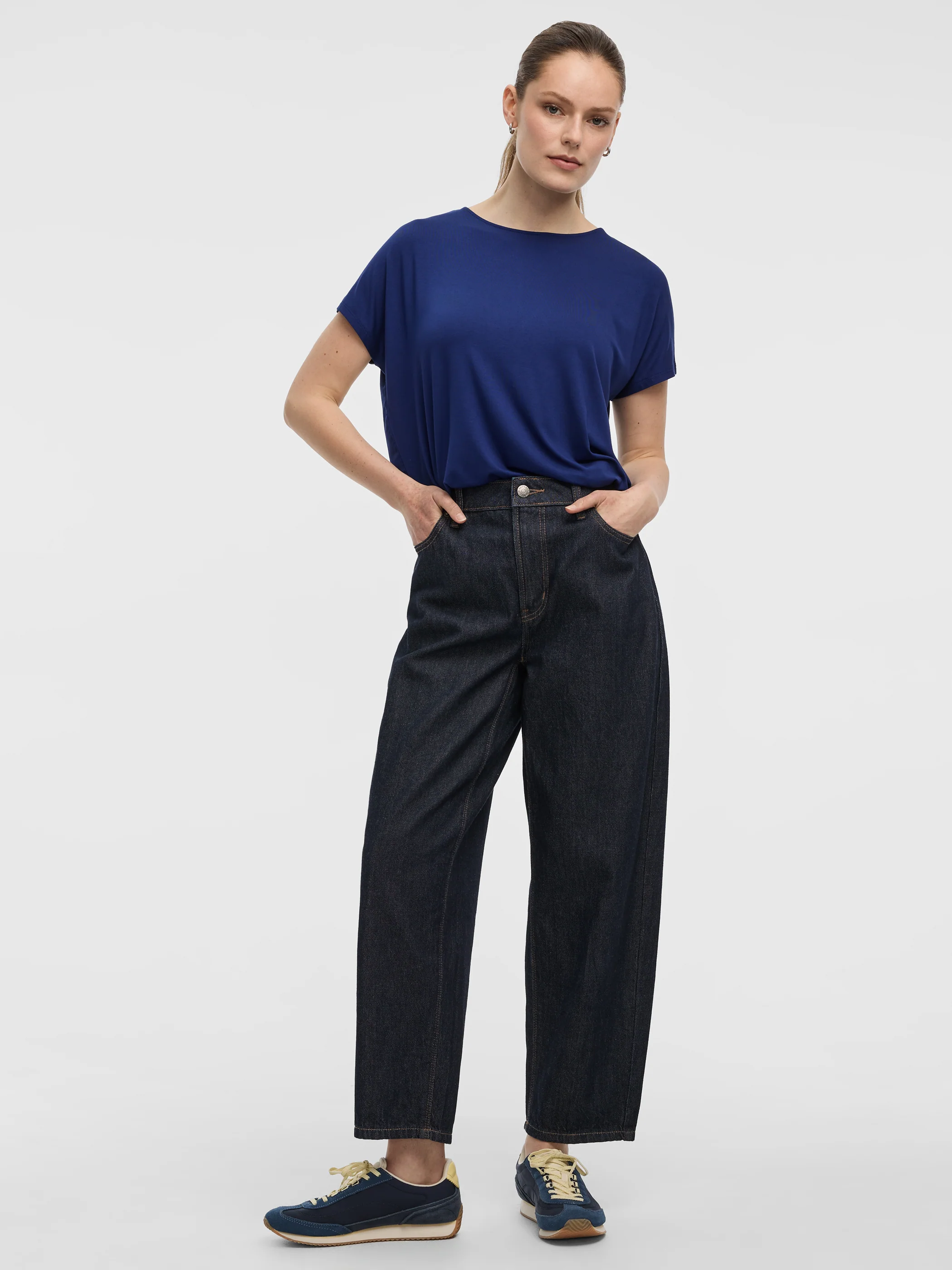 Short-Dolman-Sleeve Boat-Neck T-Shirt - Image 40