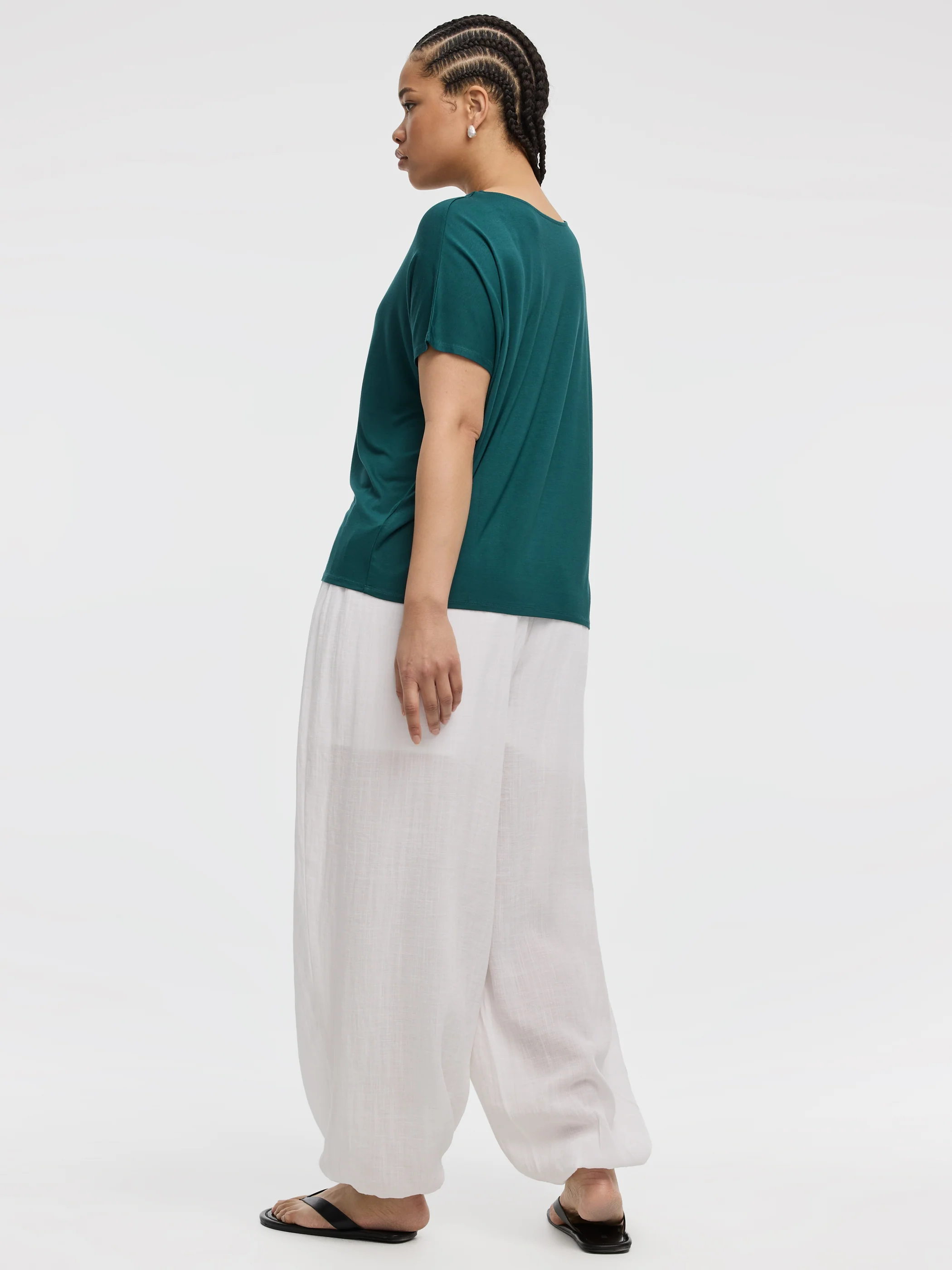 Short-Dolman-Sleeve Boat-Neck T-Shirt - Image 42