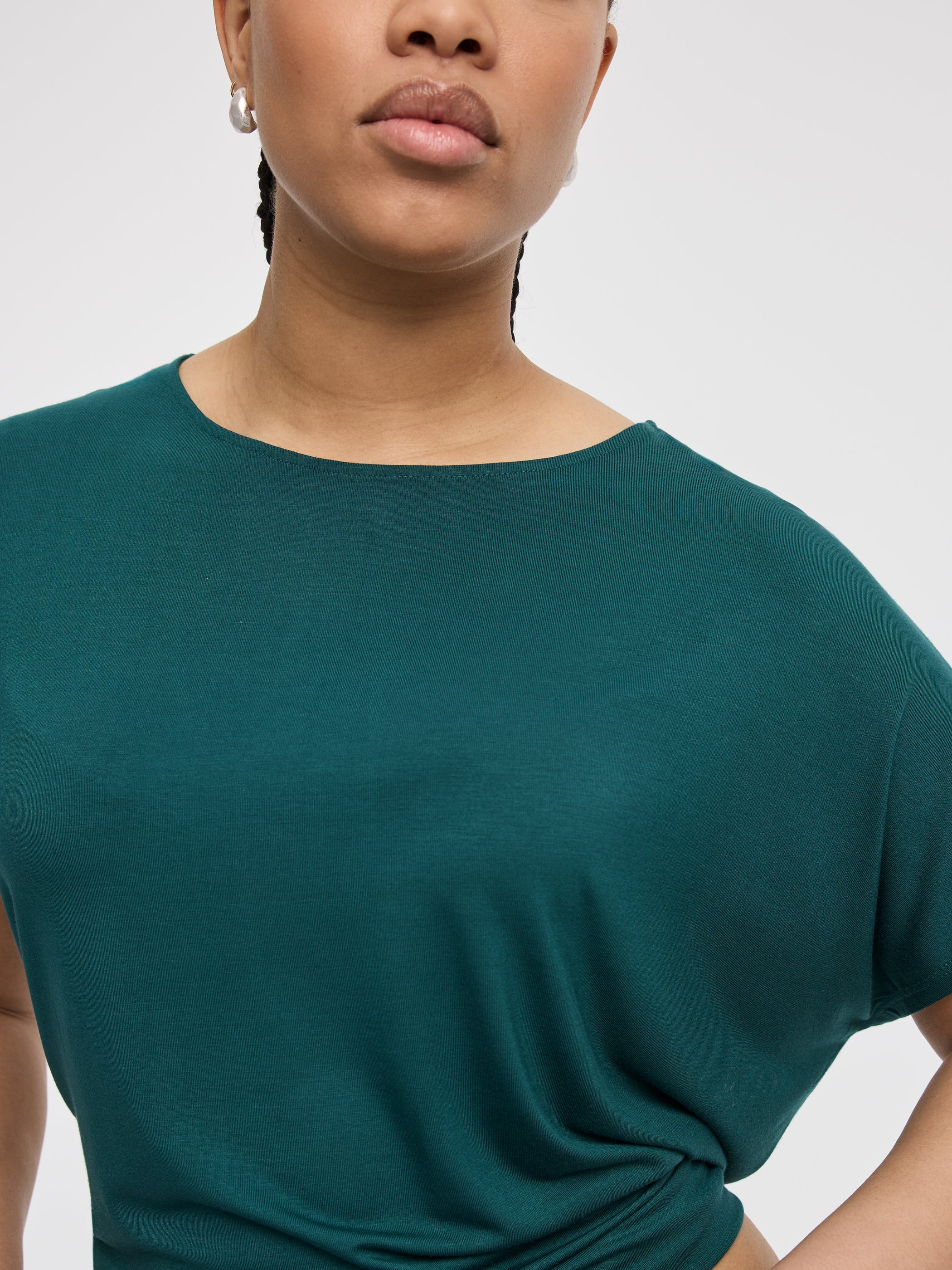 Short-Dolman-Sleeve Boat-Neck T-Shirt - Image 43