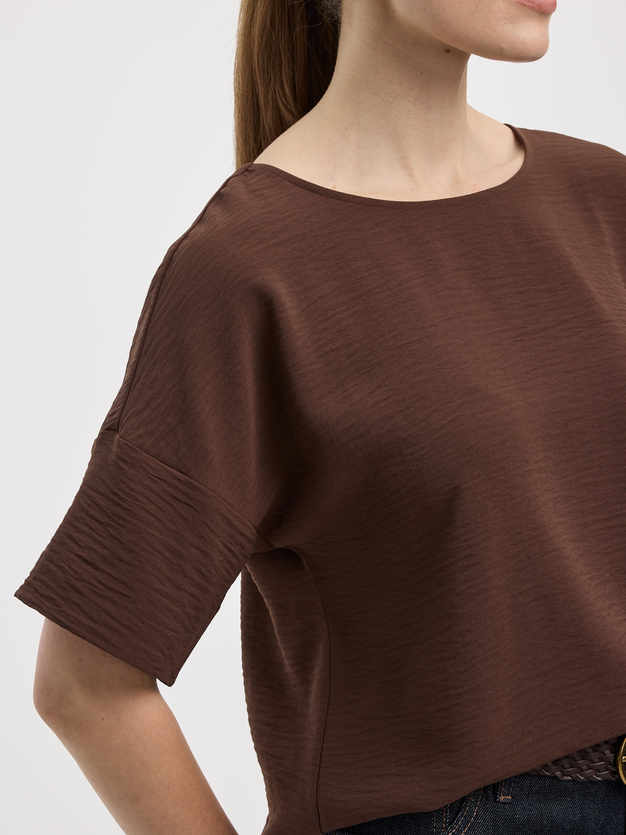 Crew-Neck T-Shirt Blouse - Image 18
