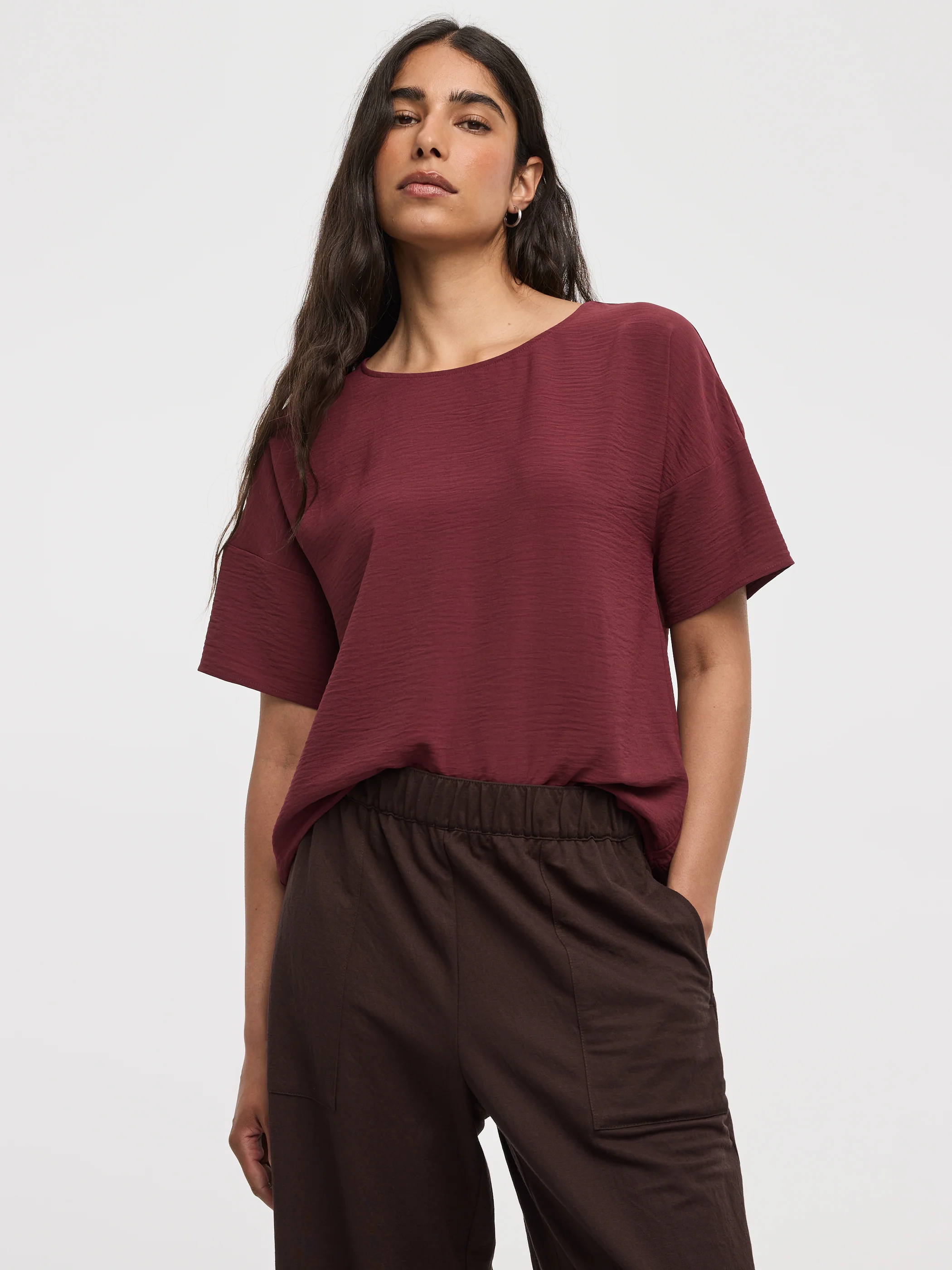 Crew-Neck T-Shirt Blouse - Image 21