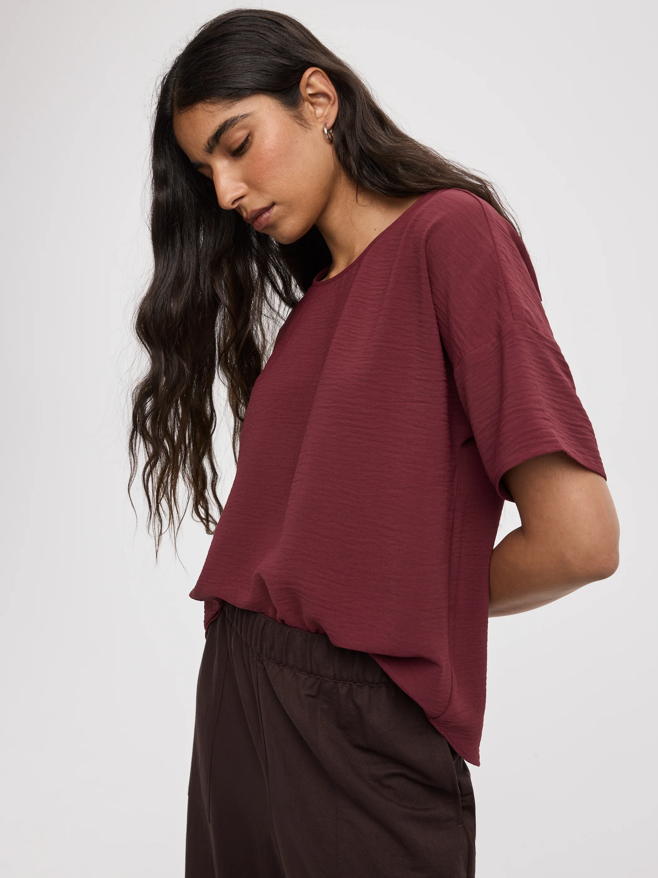 Crew-Neck T-Shirt Blouse - Image 24