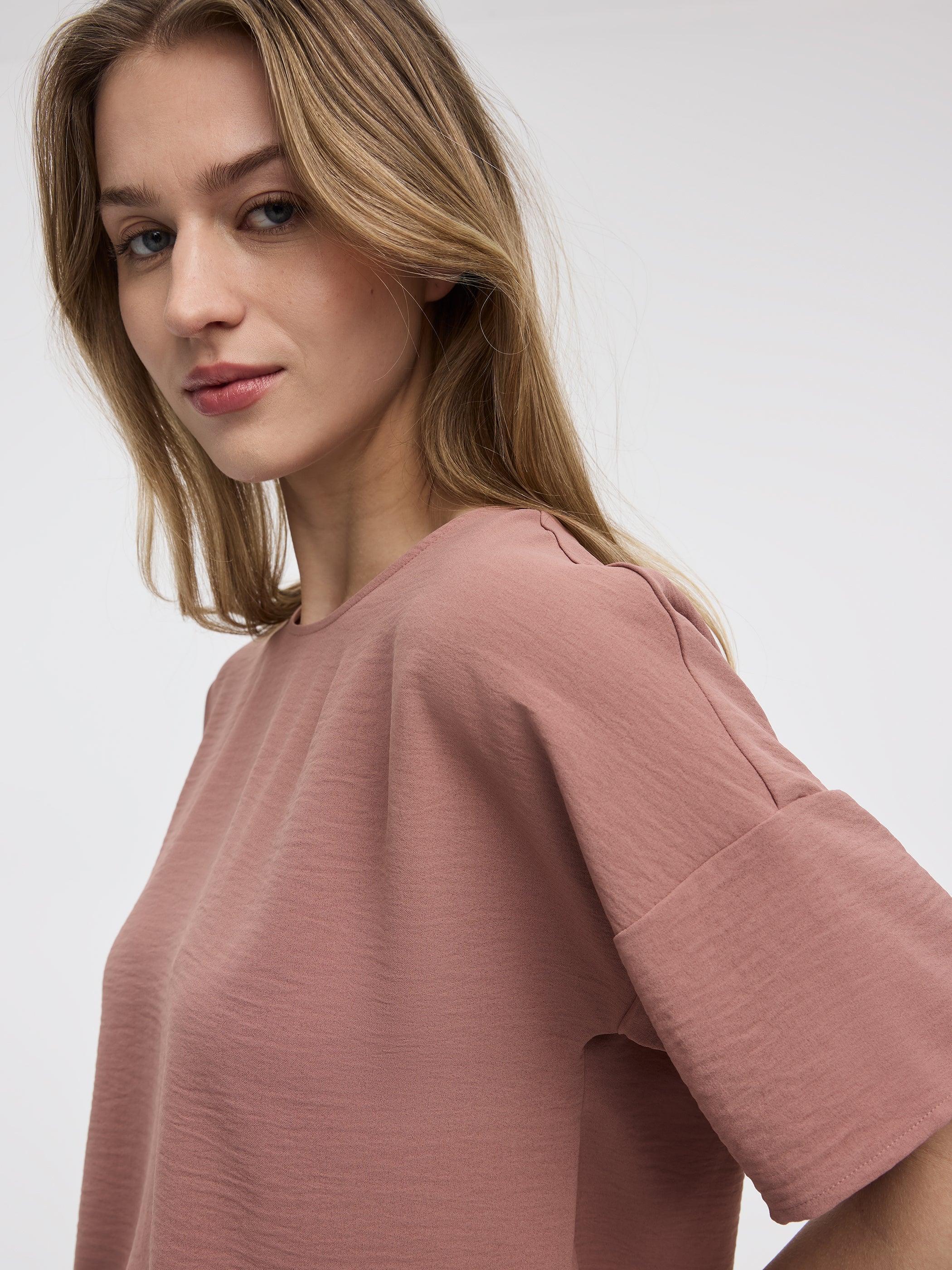 Crew-Neck T-Shirt Blouse - Image 26