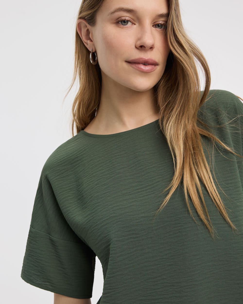 Crew-Neck T-Shirt Blouse - Image 8