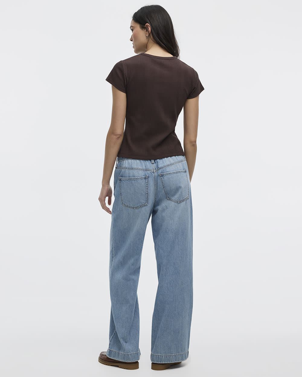Fitted Crew-Neck Ribbed T-Shirt - Image 10