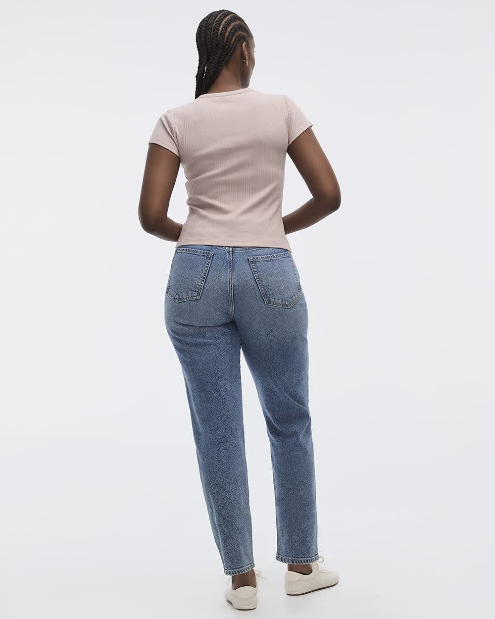 Fitted Crew-Neck Ribbed T-Shirt - Image 39