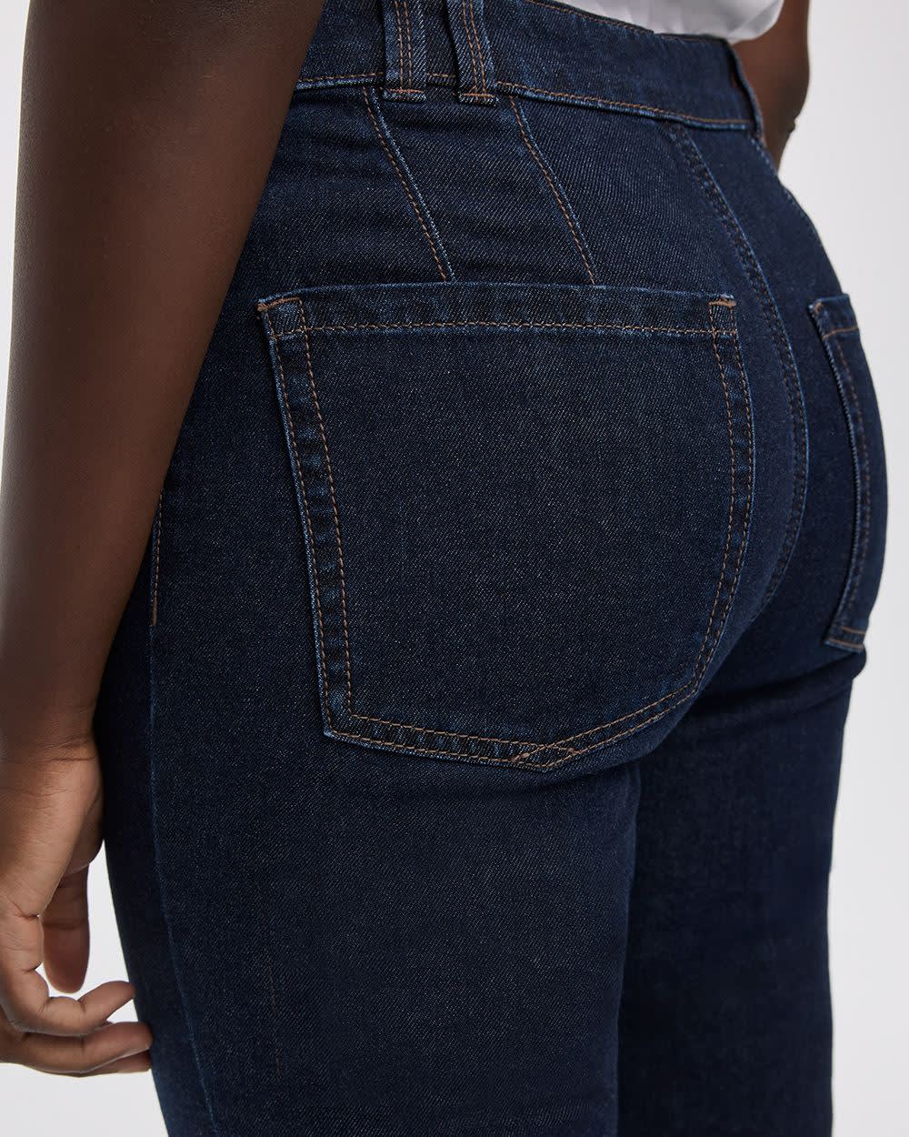 Flare-Leg Mid-Rise Jean with Flap Pockets - Image 12