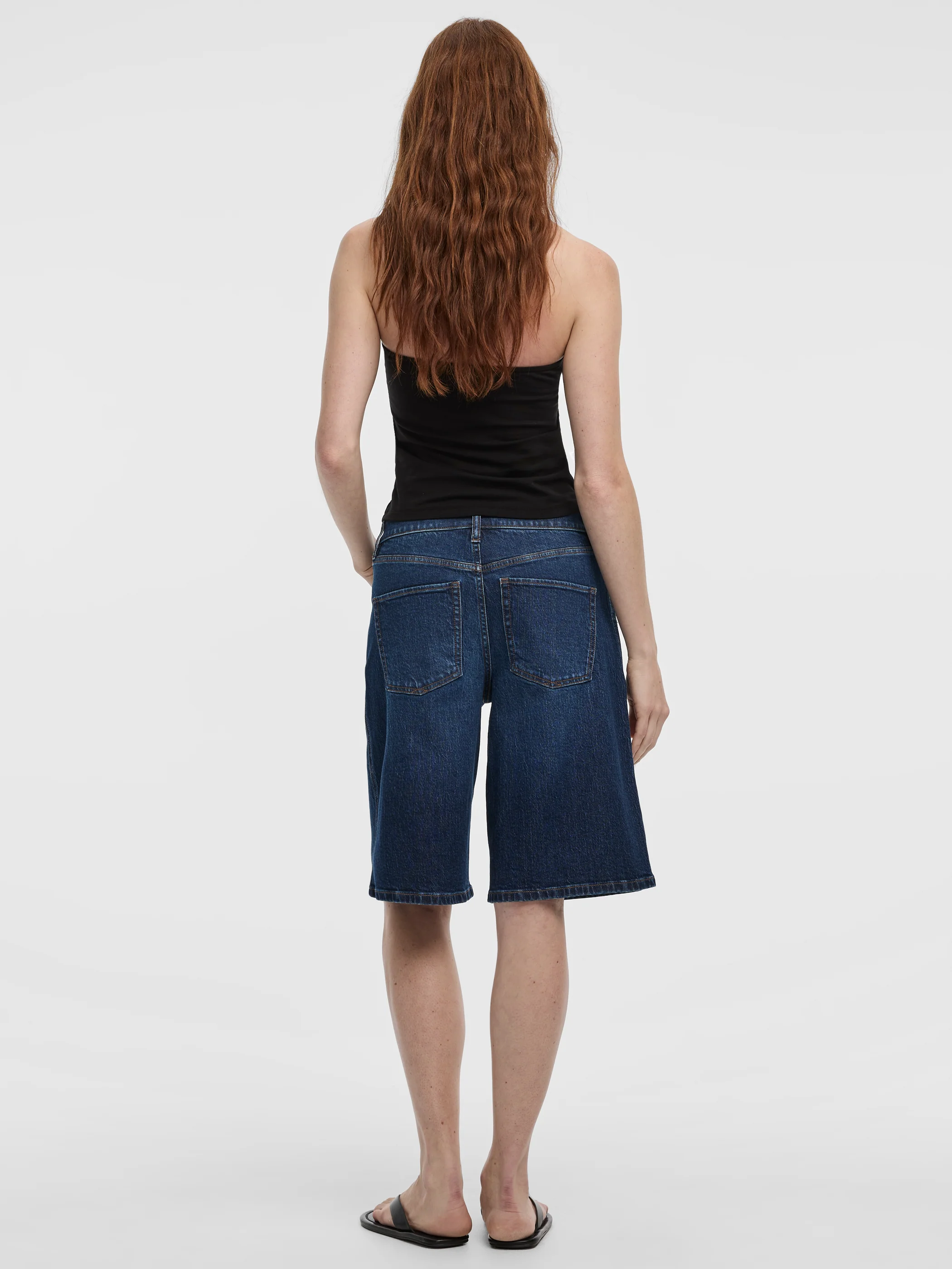 Mid-Rise Denim Bermuda Shorts - Image 7