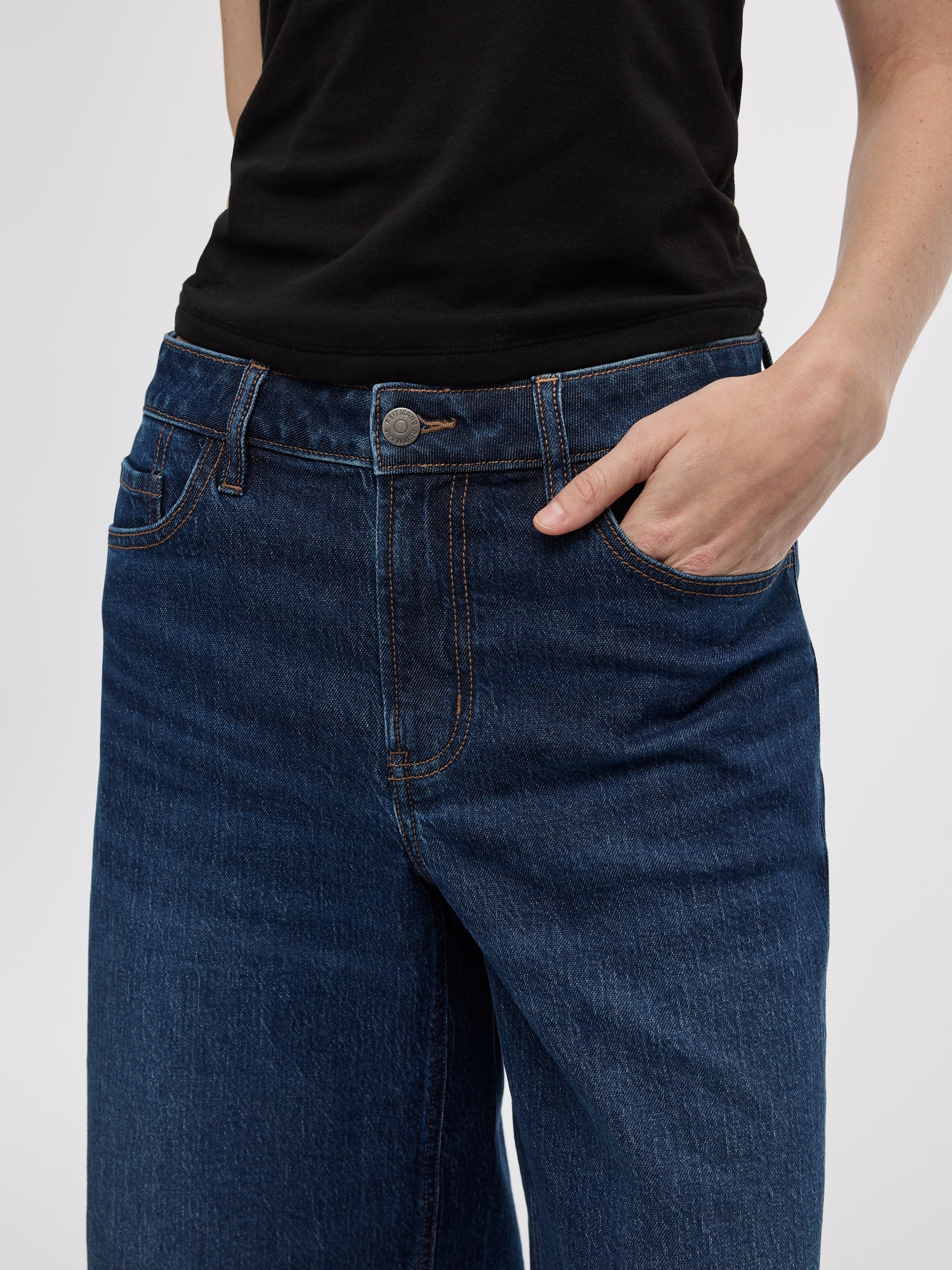 Mid-Rise Denim Bermuda Shorts - Image 9