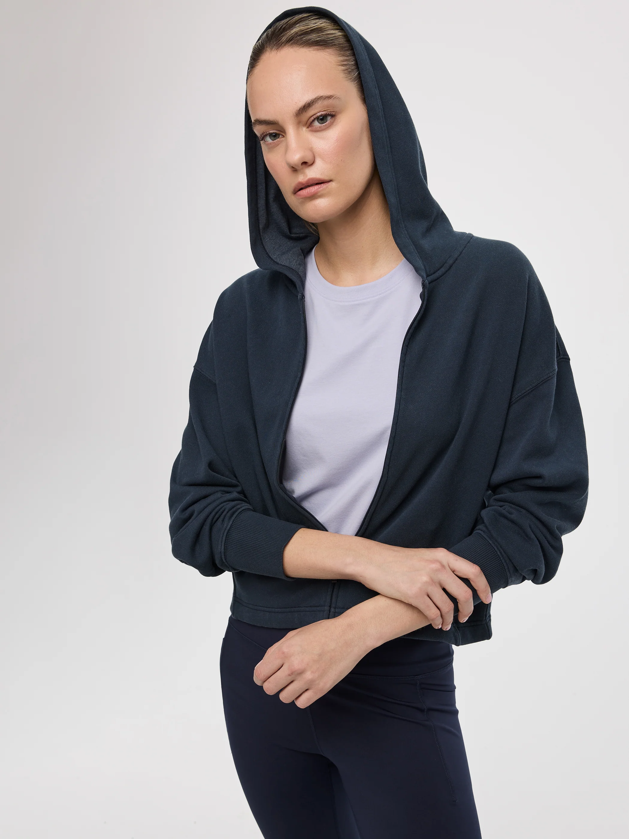 Hooded French Terry Jacket - Hyba - Image 8