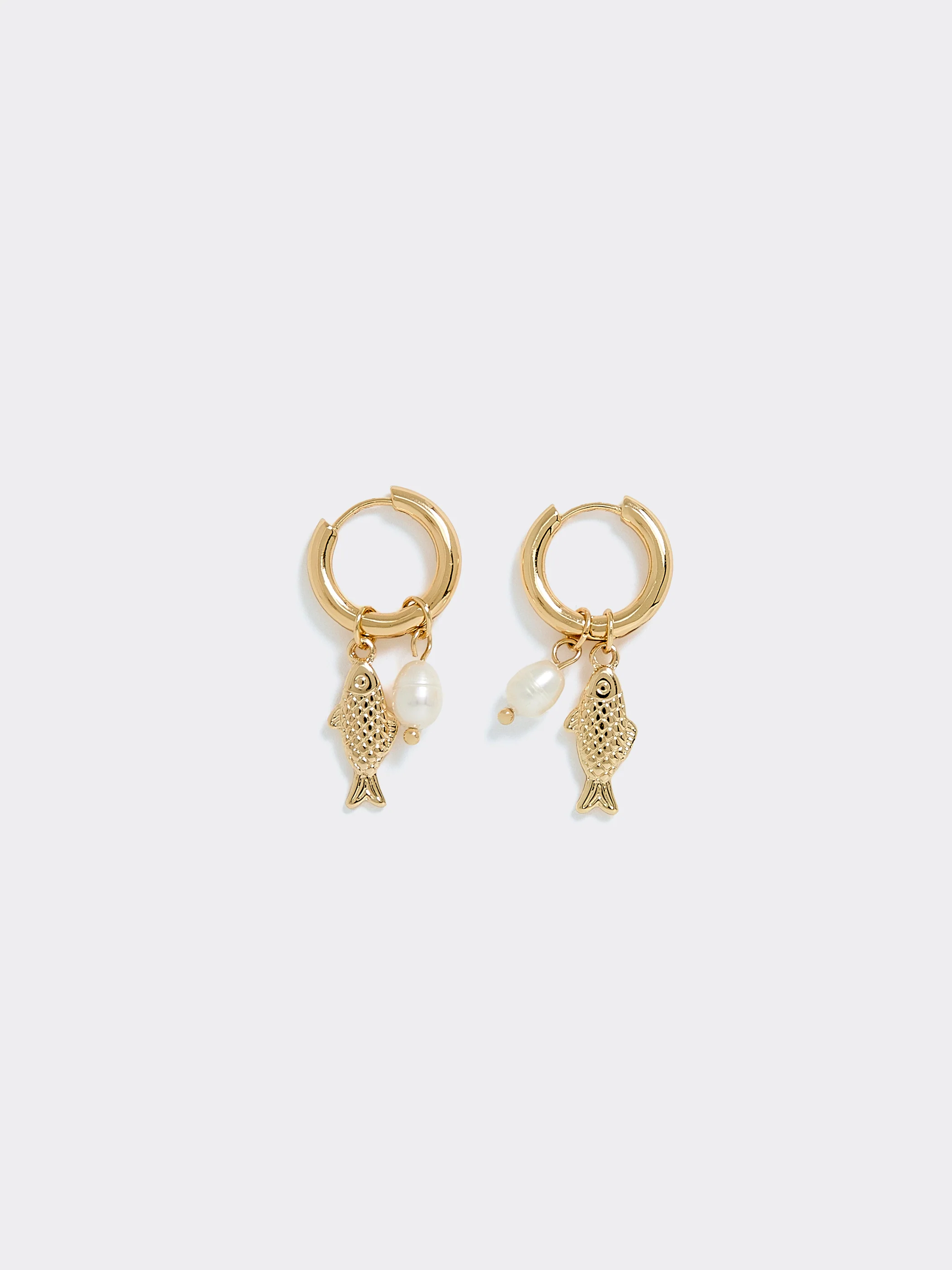 Hoops with Sardine and Freshwater Pearls - Image 2