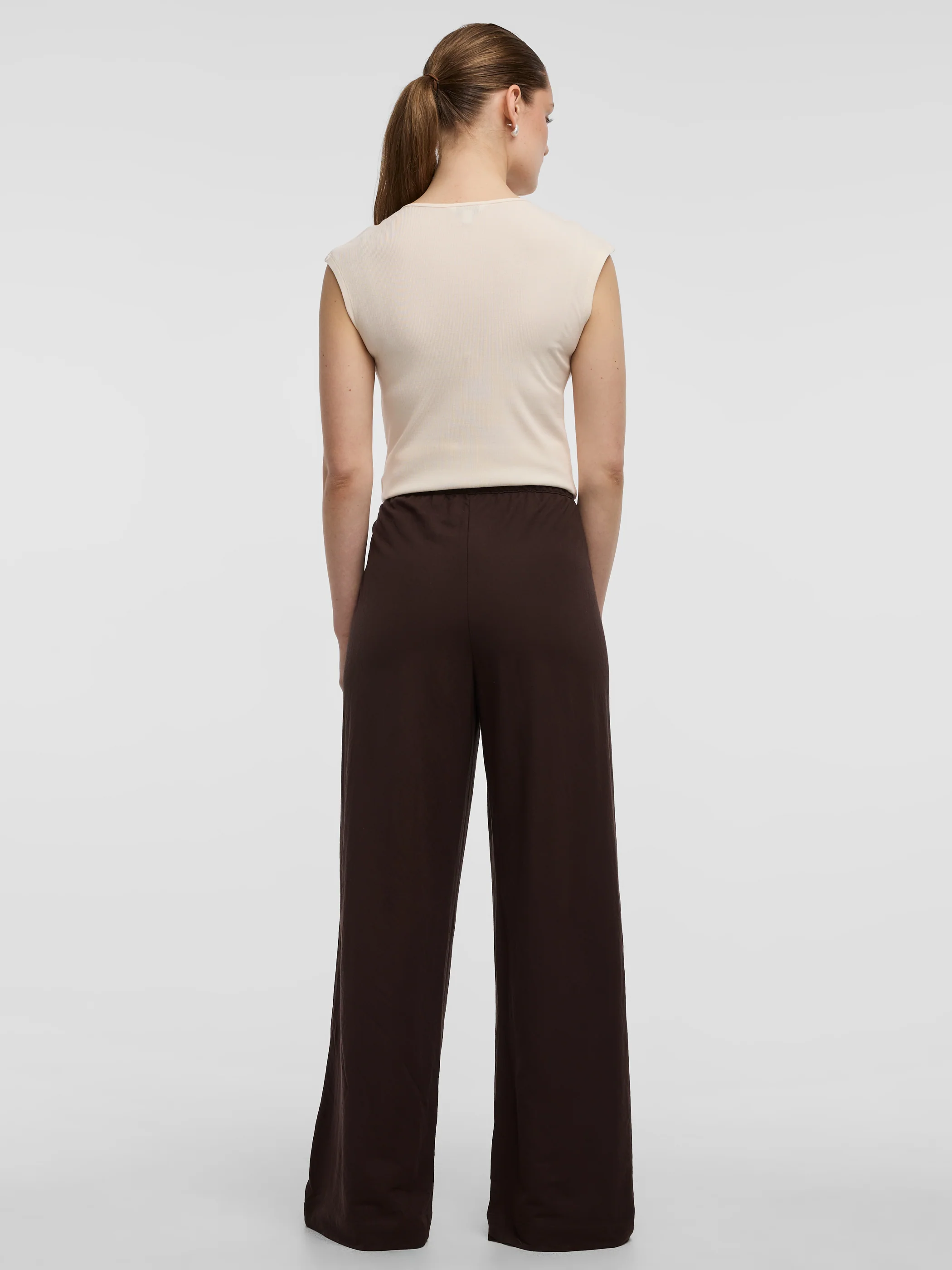 Wide-Leg High-Rise Pull-On Piqué Pant - Image 9