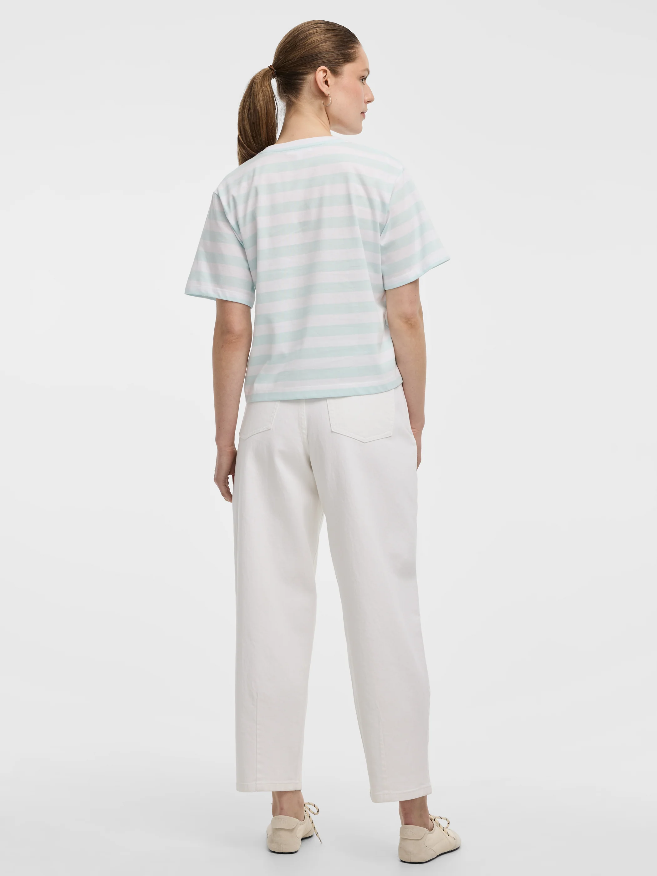 Striped Crew-Neck Boxy T-Shirt - Image 11