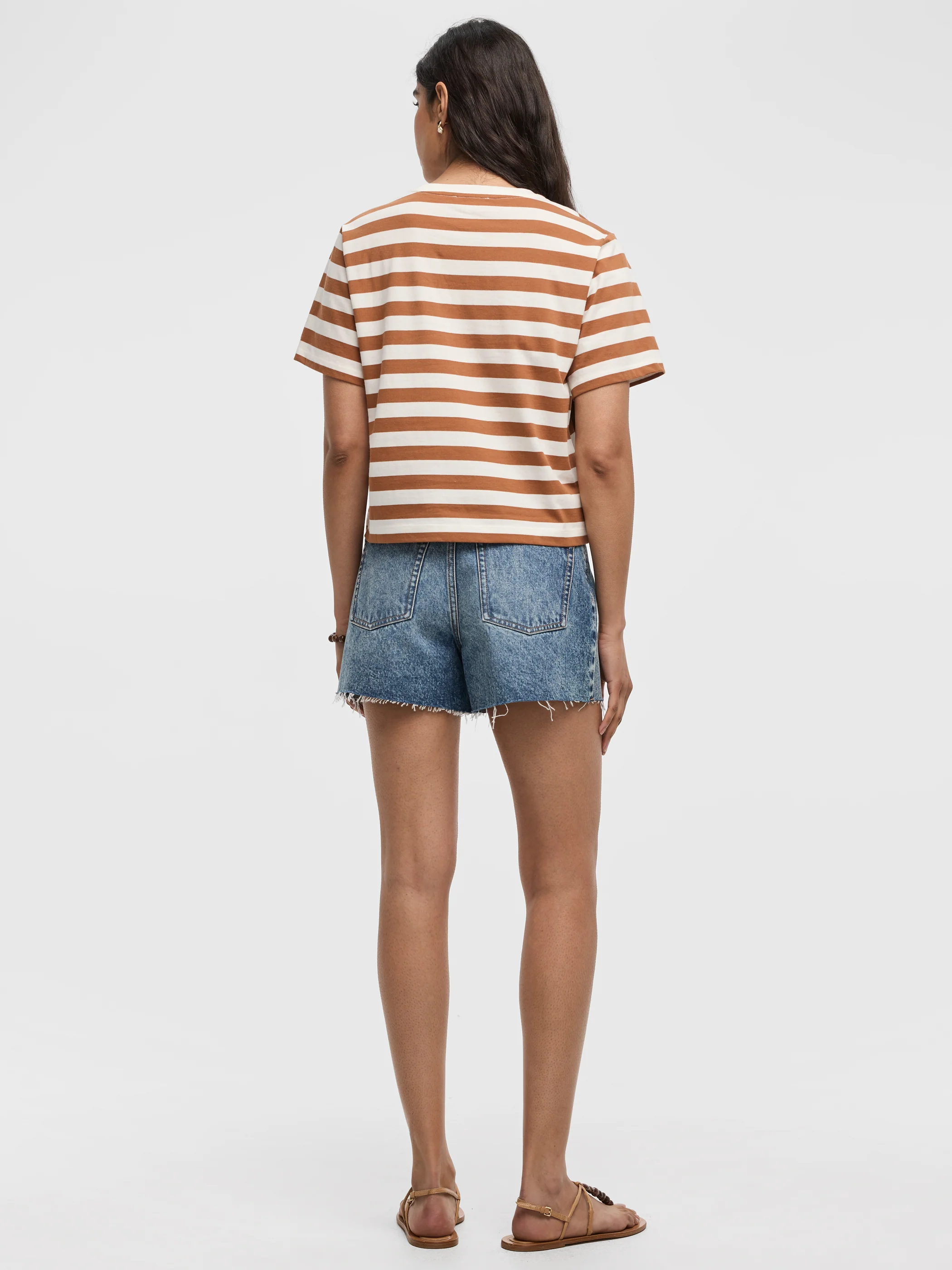 Striped Crew-Neck Boxy T-Shirt - Image 3