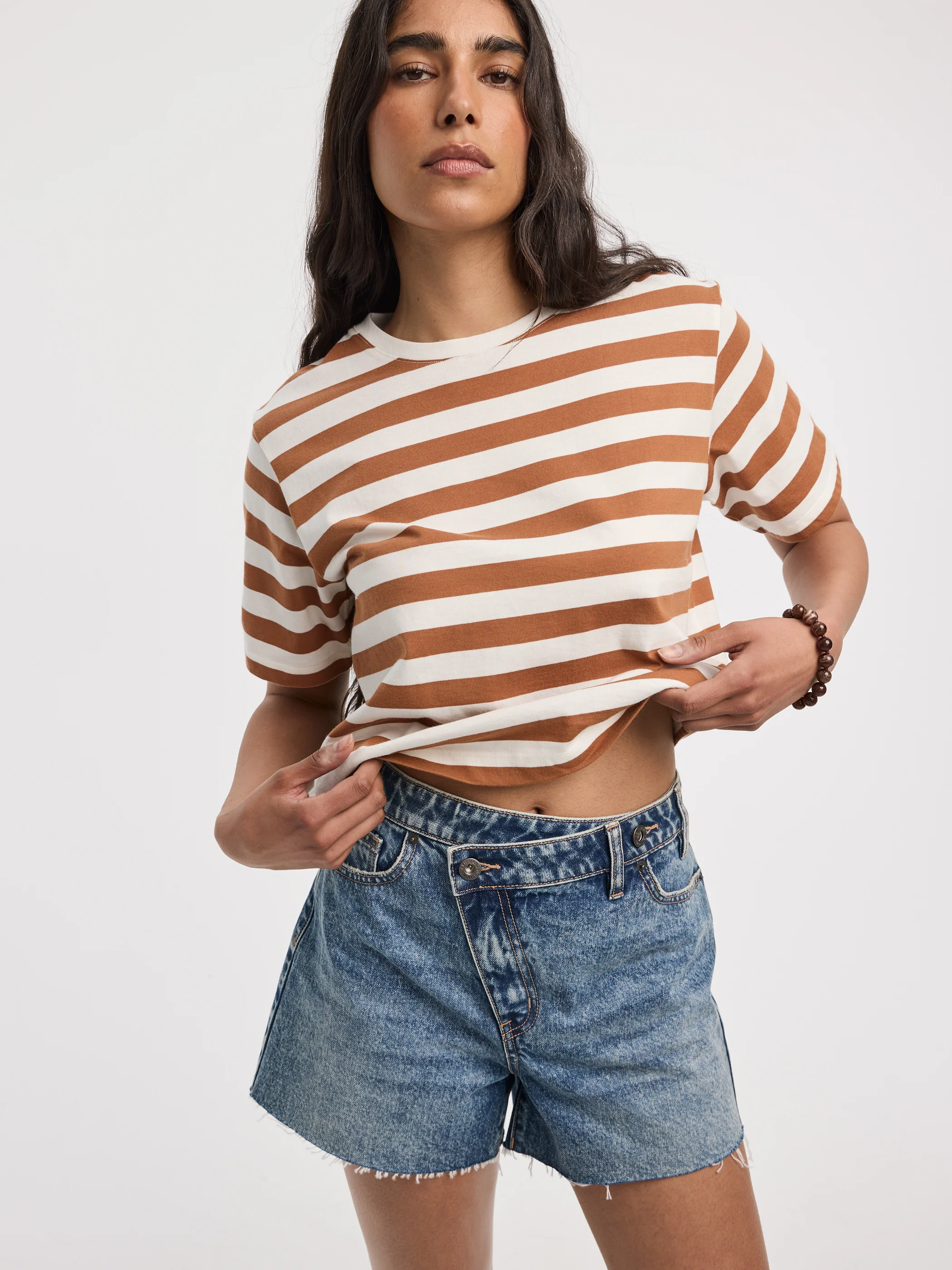Striped Crew-Neck Boxy T-Shirt - Image 4