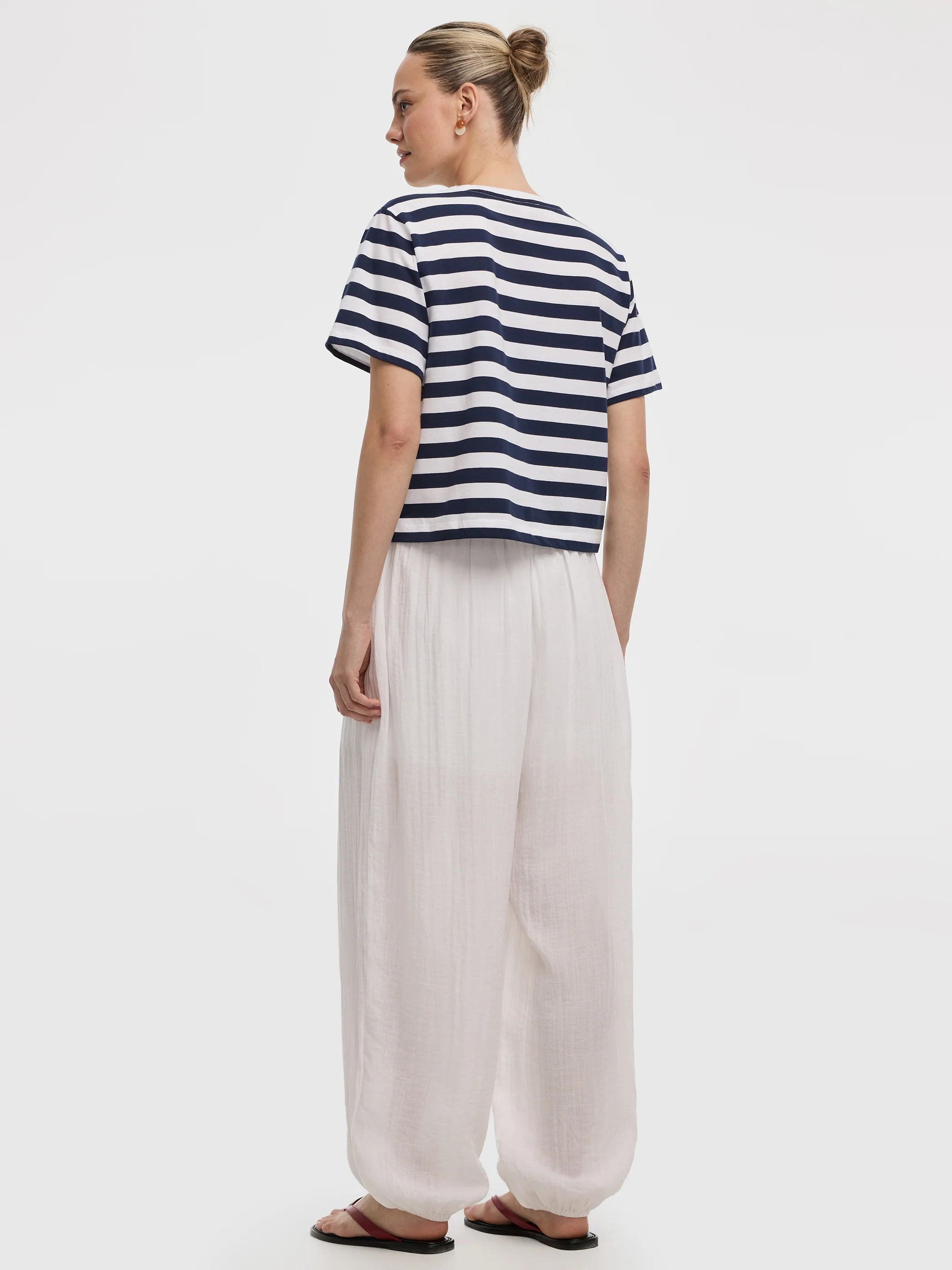 Striped Crew-Neck Boxy T-Shirt - Image 7