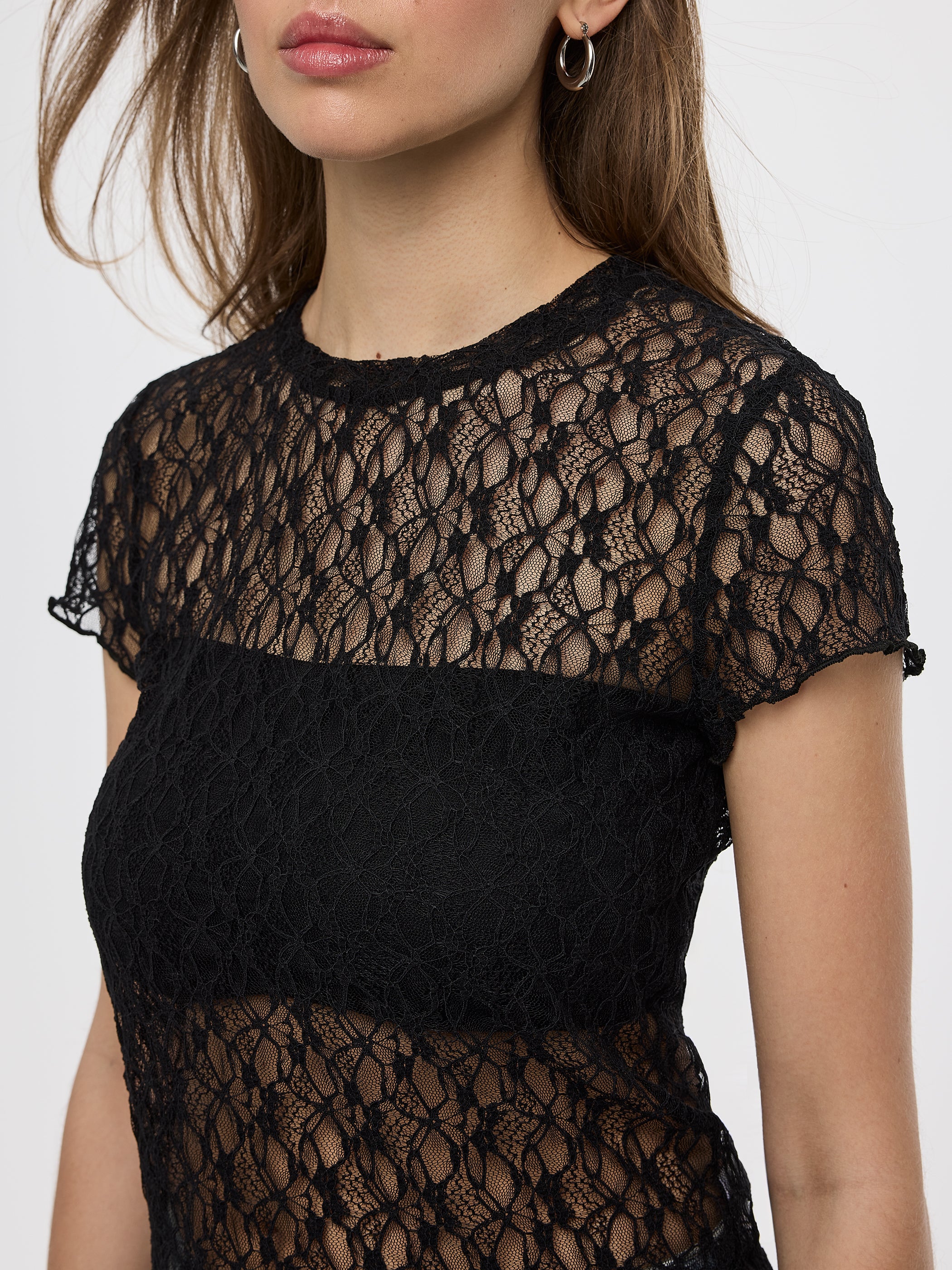 Short-Sleeve Lace Top - Image 2